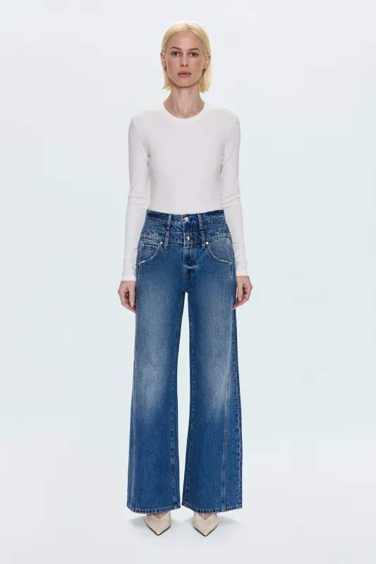 Caleb High Rise Stacked Waist Jean - Echo sold by Pistola