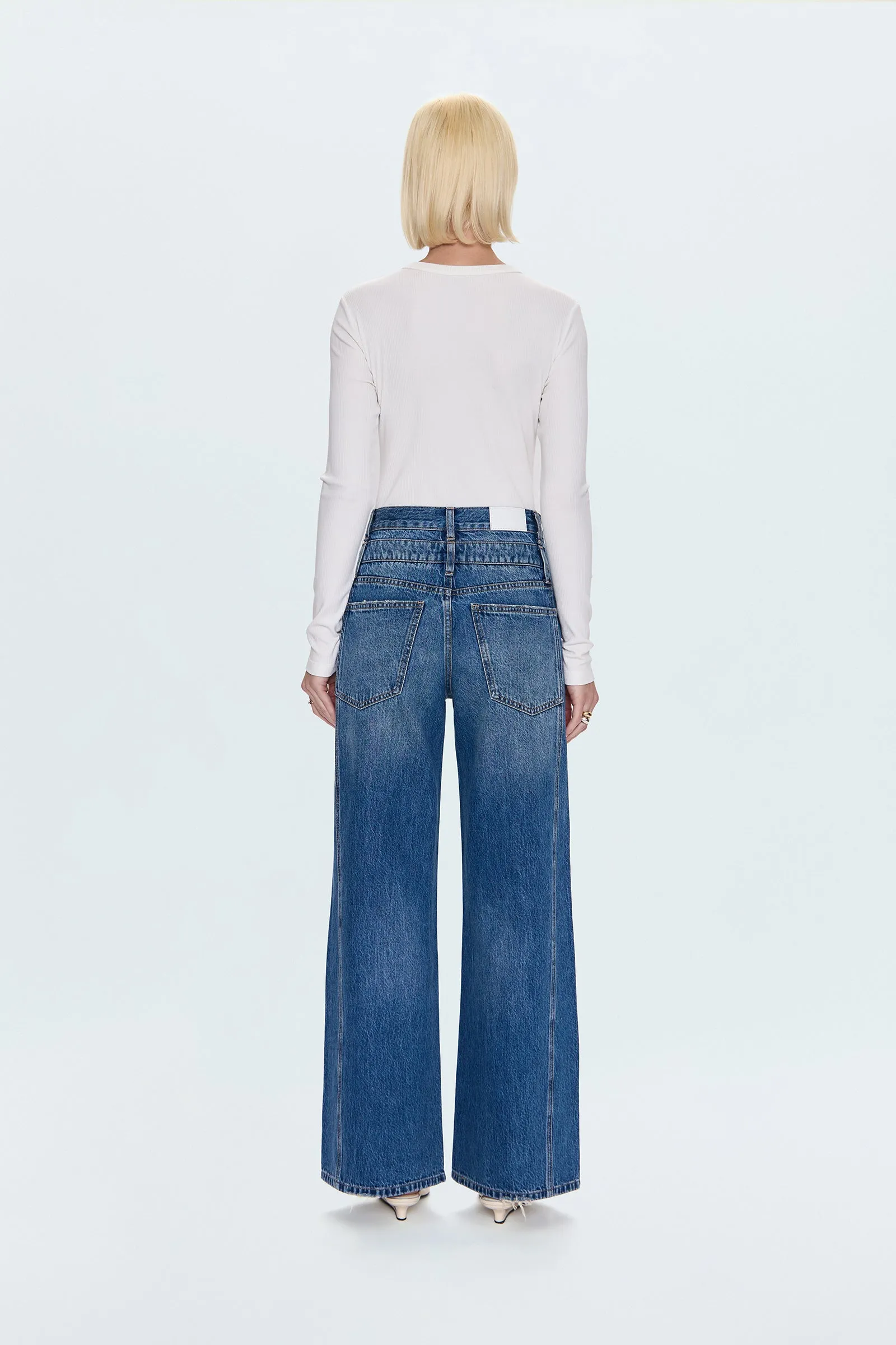 Caleb High Rise Stacked Waist Jean - Echo sold by Pistola product image thumbnail 5