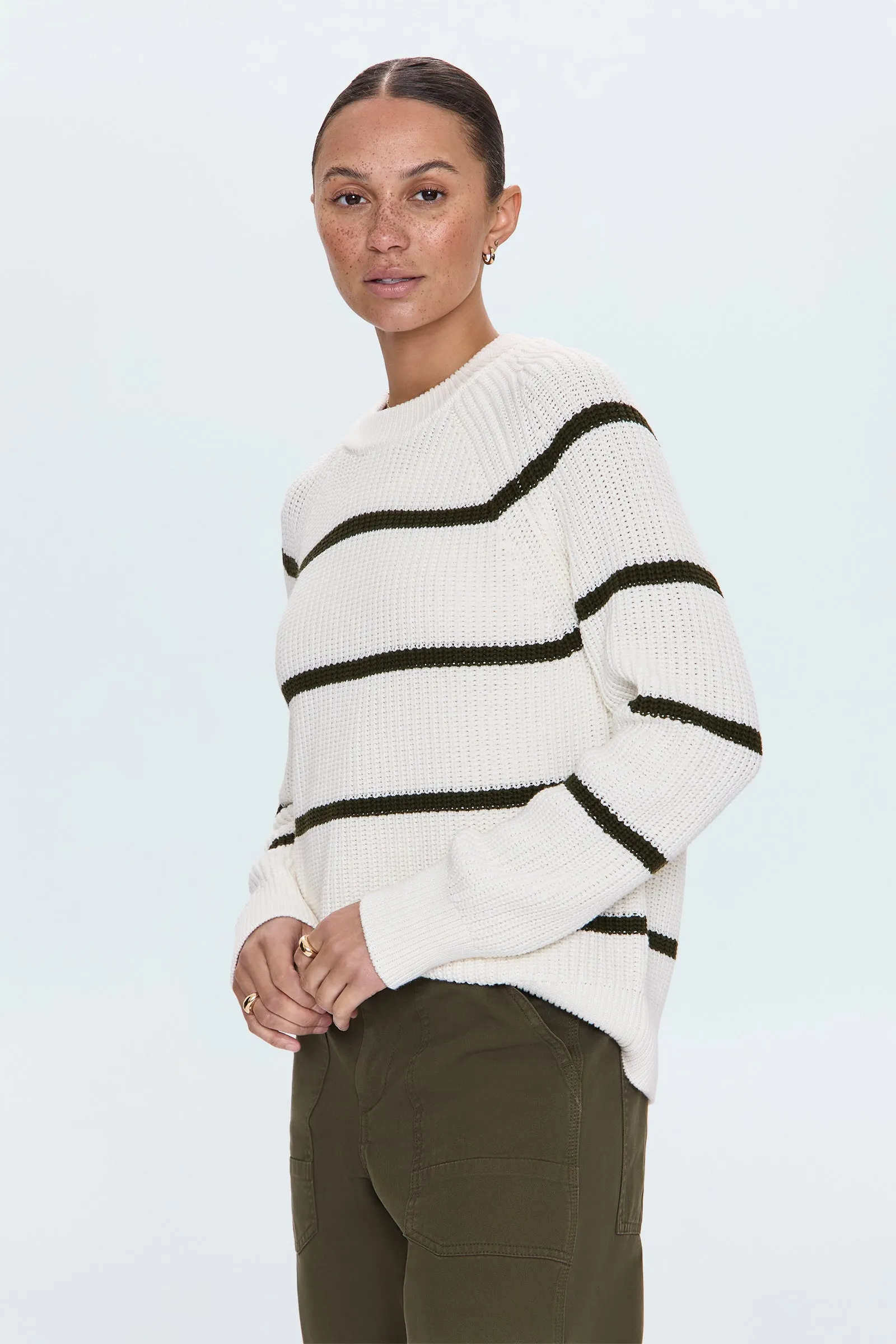 Edie Sweater - Olive Stripe sold by Pistola product image thumbnail 4