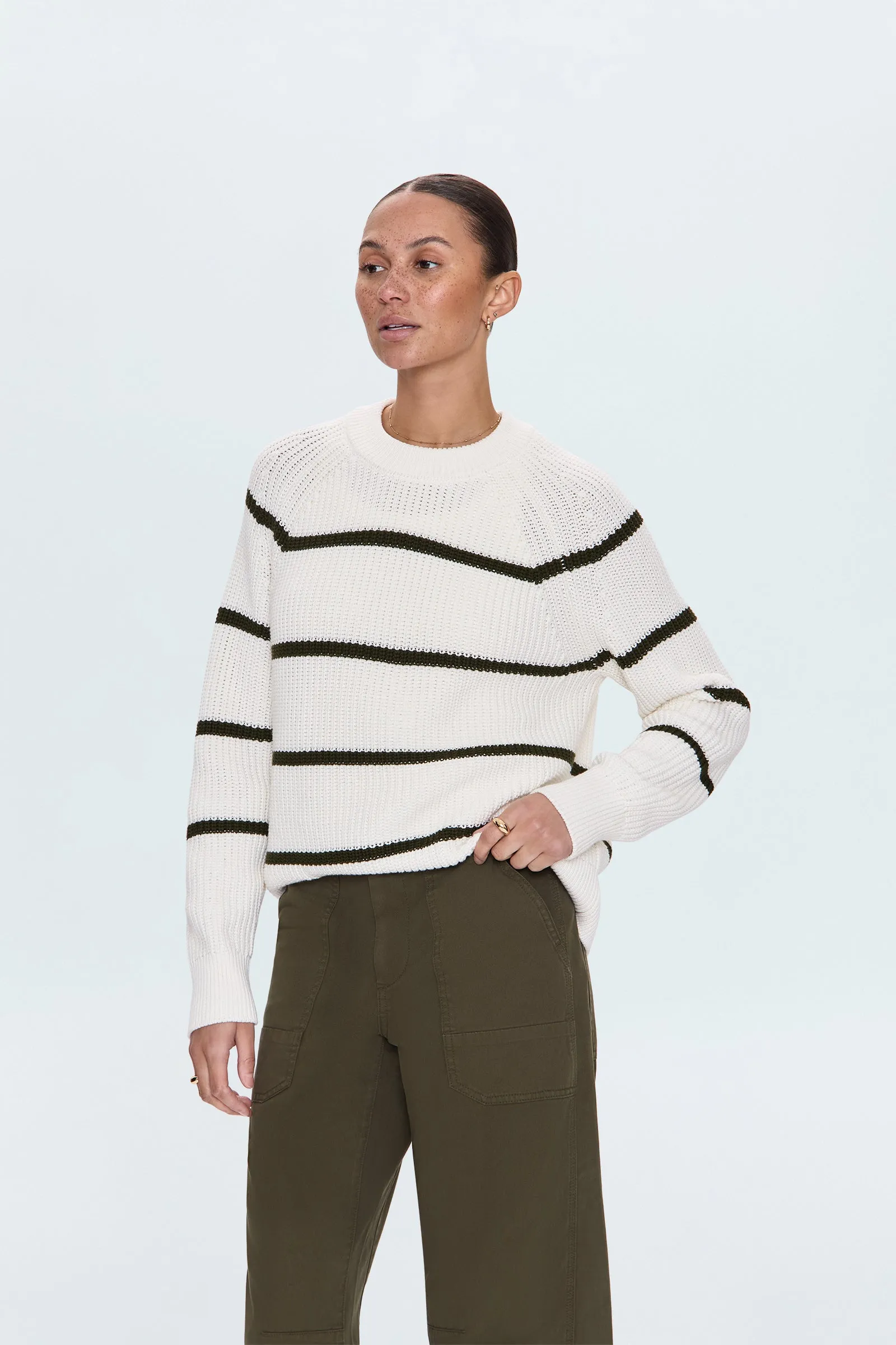 Edie Sweater - Olive Stripe sold by Pistola product image thumbnail 5