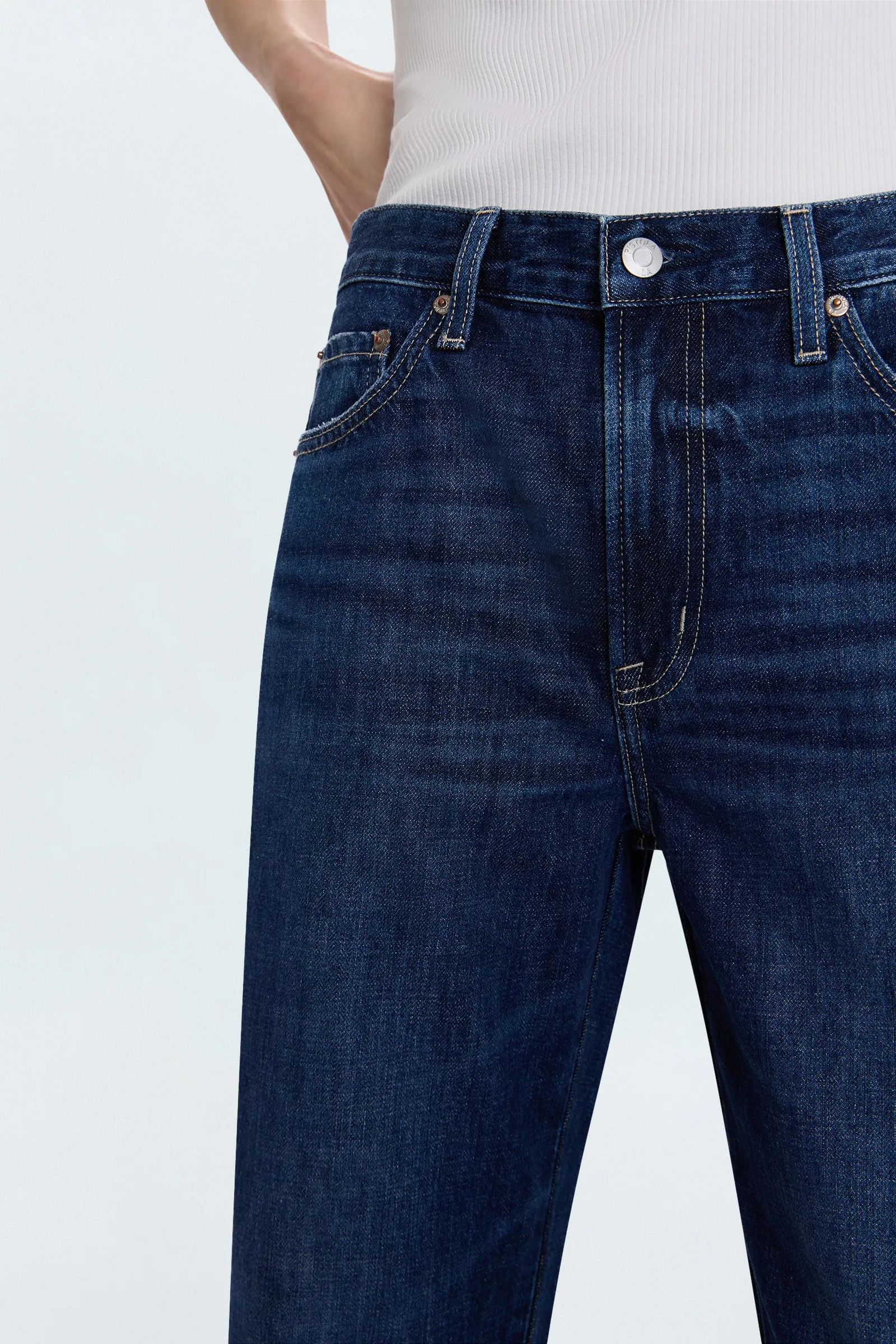 Kacey Mid Rise Cuffed Straight Jean - Cultivate sold by Pistola product image thumbnail 3