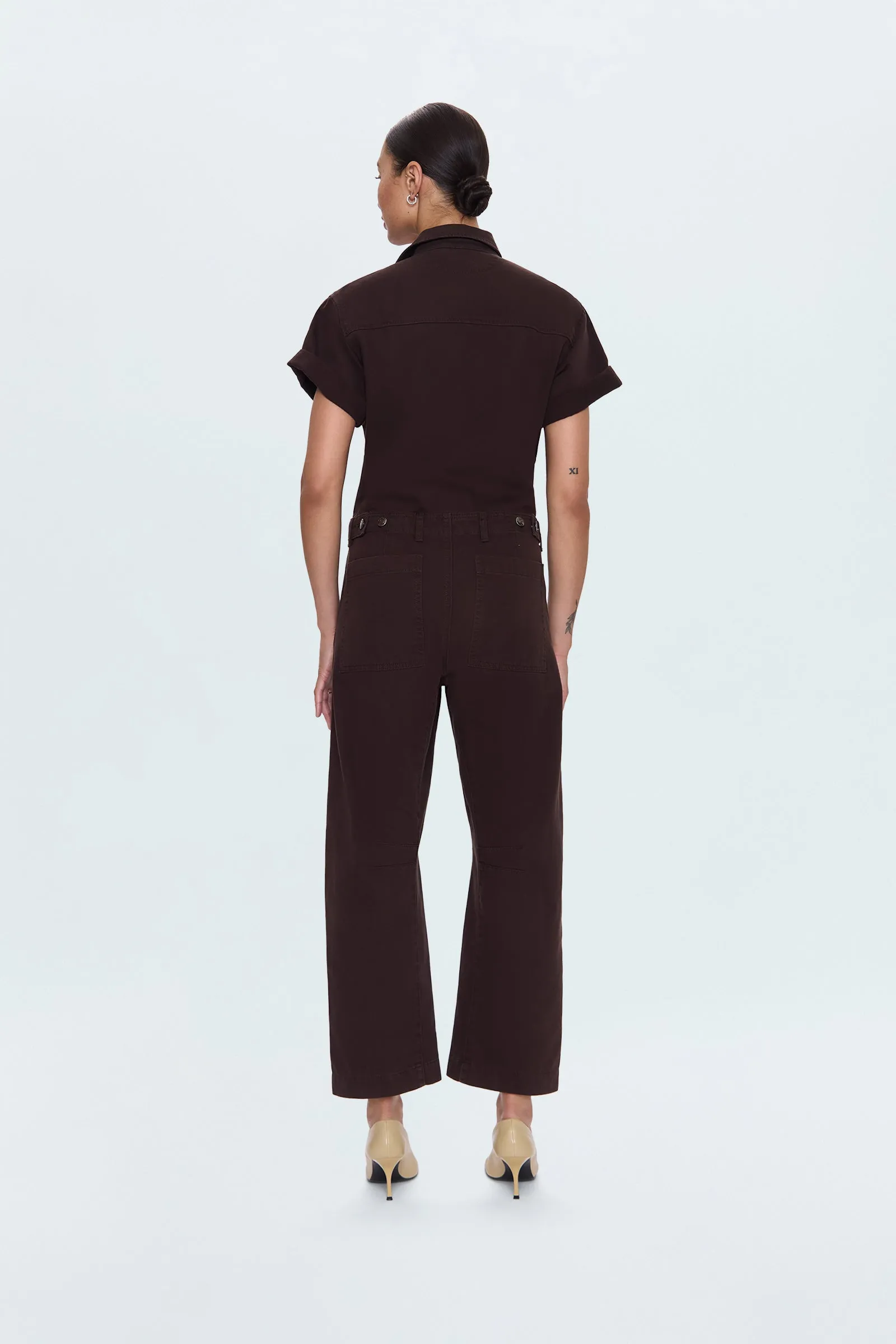 Cruz Barrel Leg Jumpsuit- Mocha sold by Pistola product image thumbnail 5