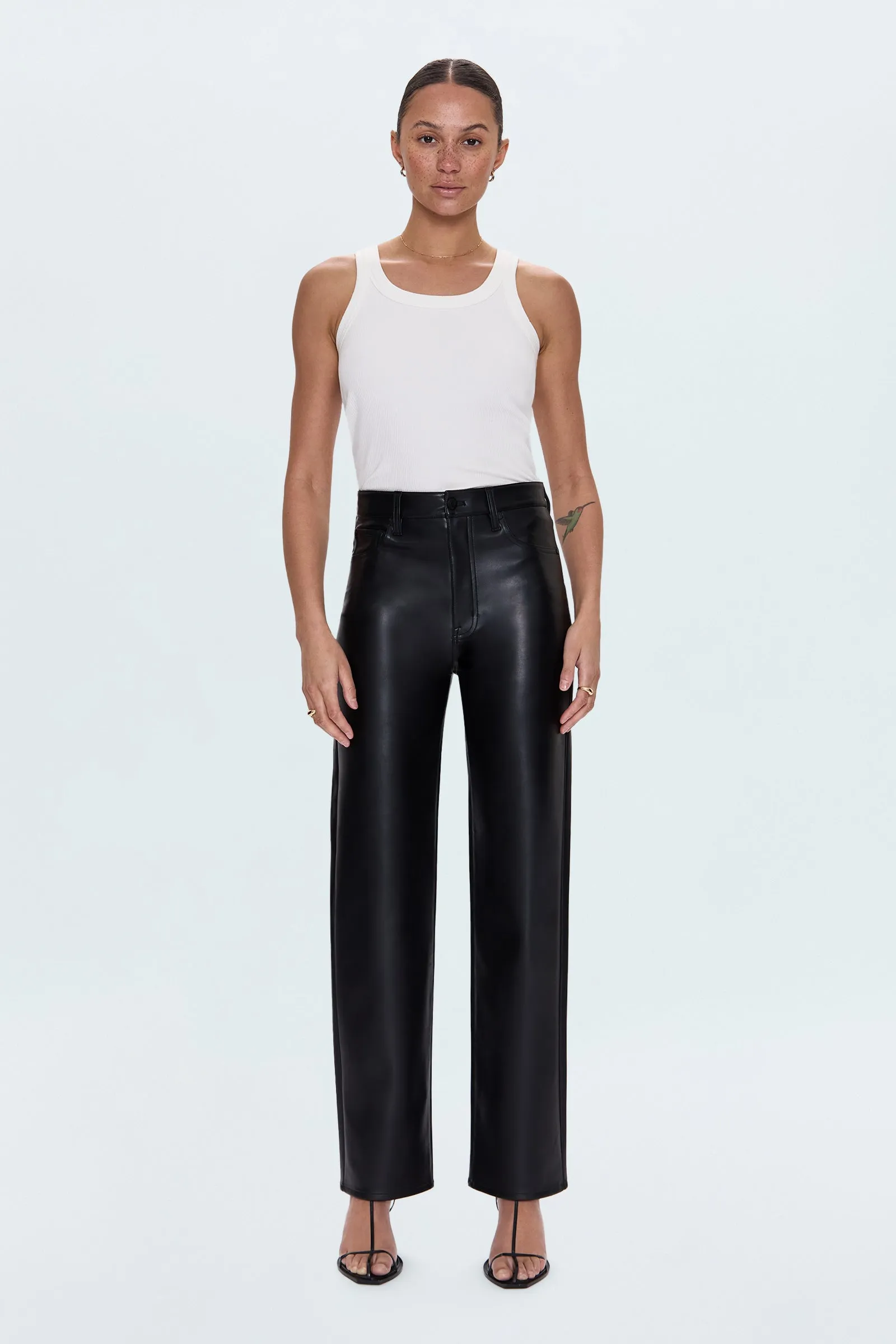 Cassie Super High Rise Straight Pant - Onyx sold by Pistola