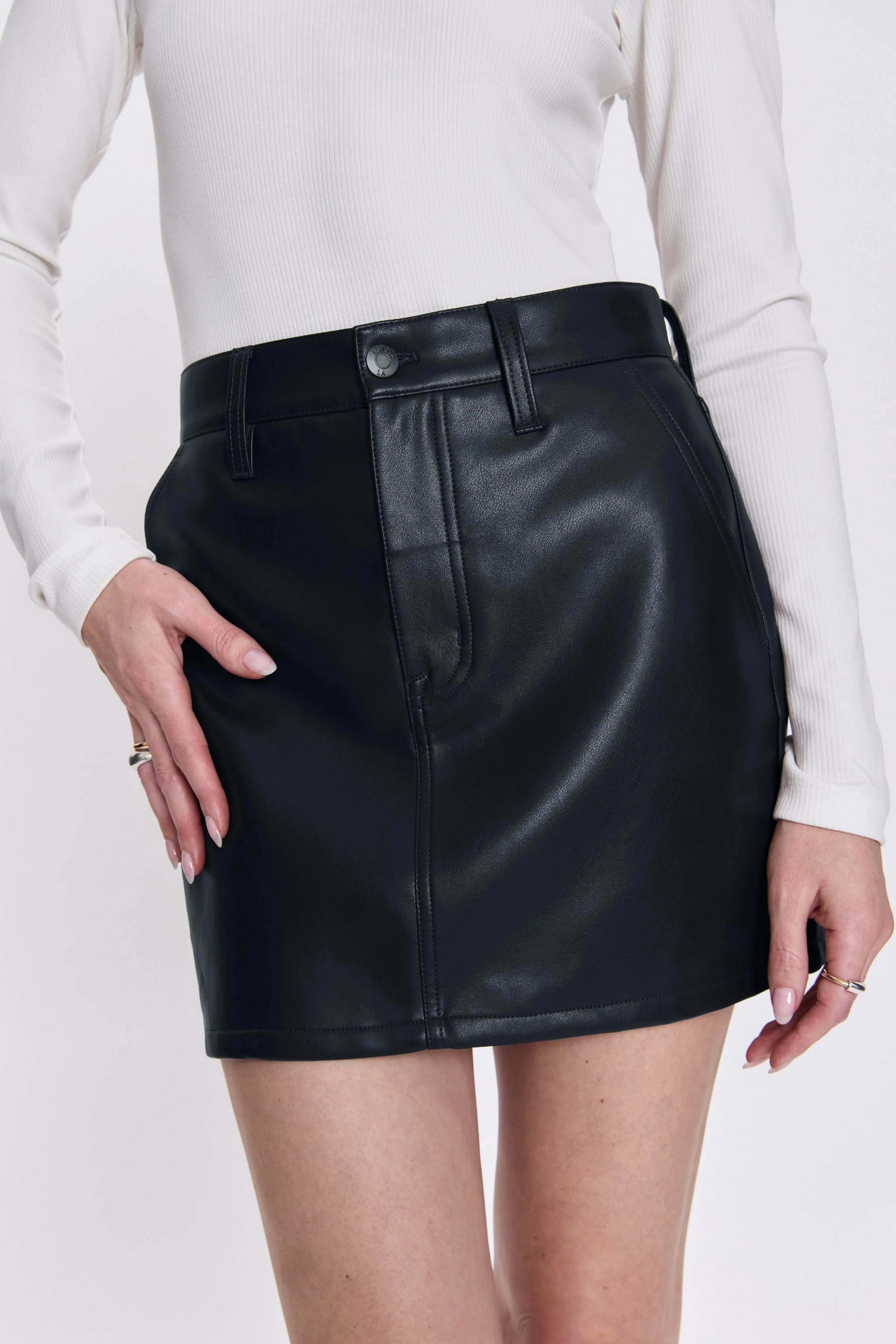 Skye Utility High Rise Mini Skirt - Slate Black sold by Pistola product image thumbnail 2