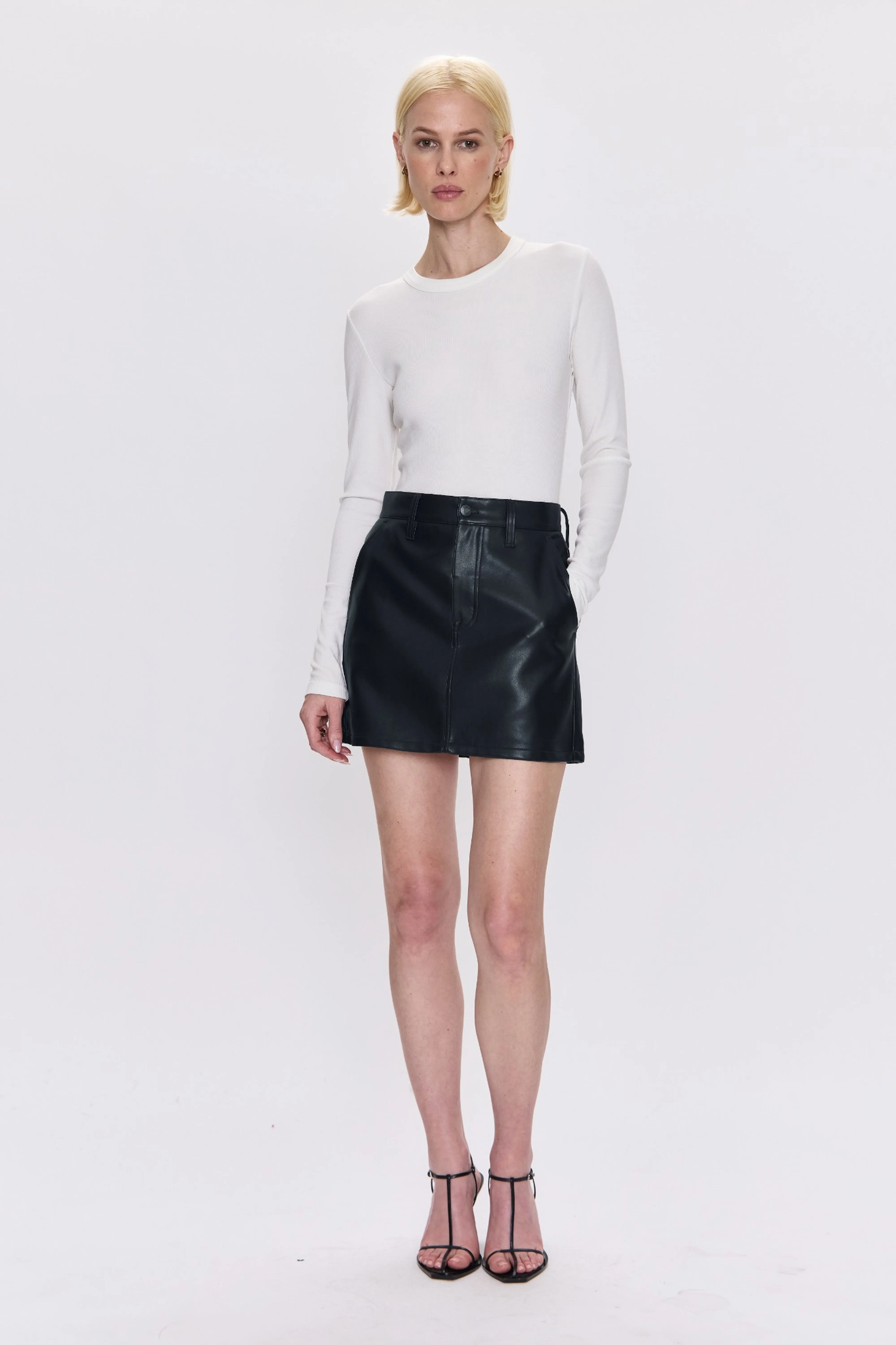 Skye Utility High Rise Mini Skirt - Slate Black sold by Pistola product image thumbnail 3