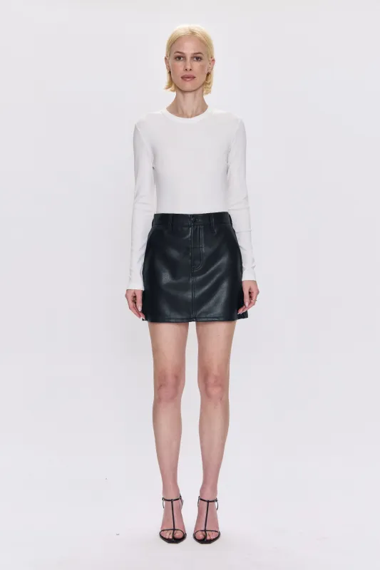 Skye Utility High Rise Mini Skirt - Slate Black sold by Pistola
