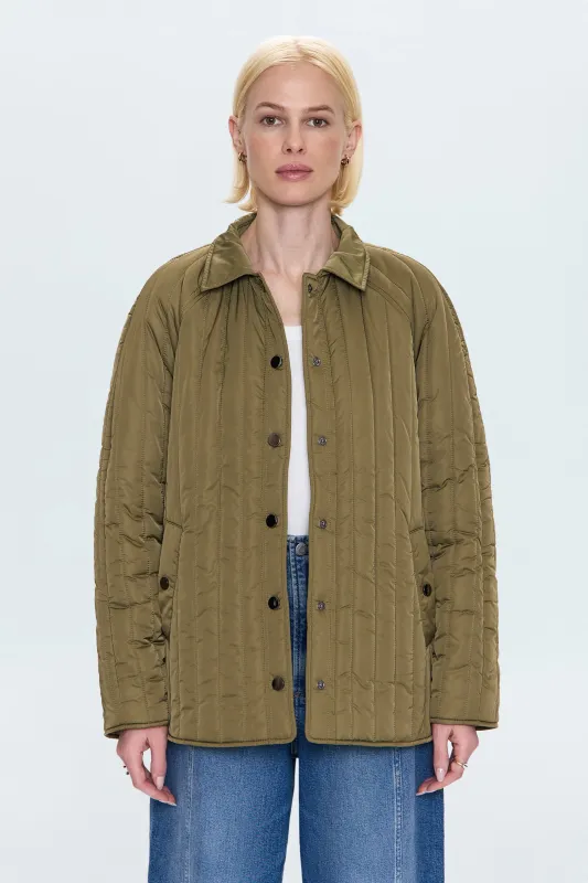 Sawyer Quilted Barn Jacket - Olive sold by Pistola