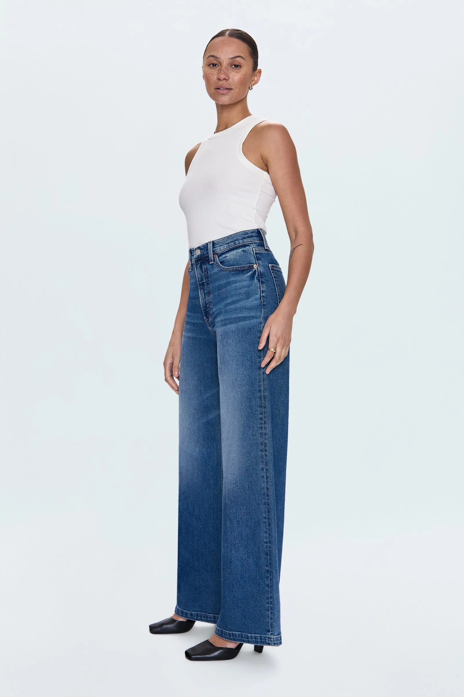 PETITE Lana High Rise Ultra Wide Leg Jean - Soho sold by Pistola product image thumbnail 4