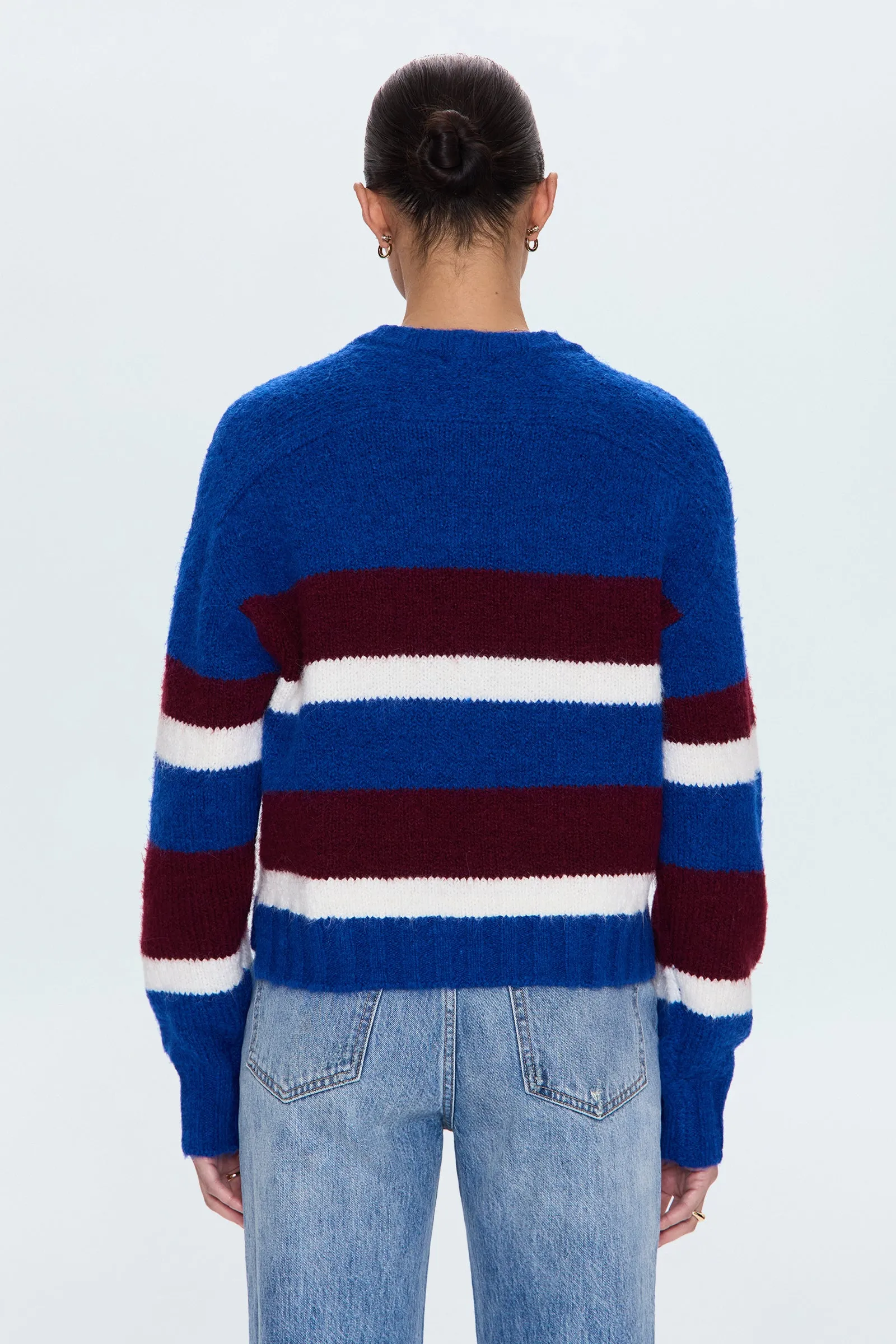 Adina Sweater - Azure Claret Stripe sold by Pistola product image thumbnail 5