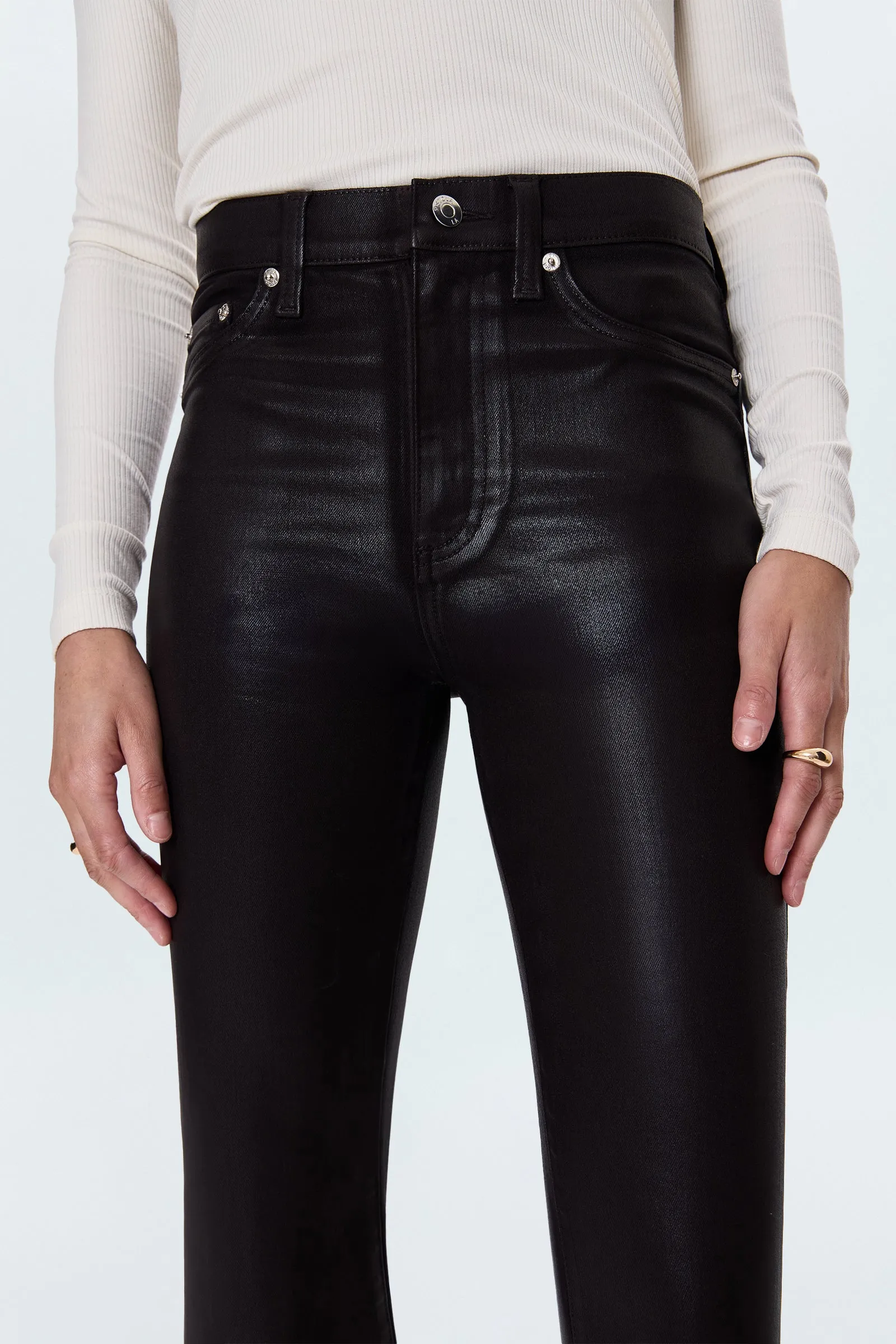 Lennon High Rise Crop Boot Pant - Coated Mocha sold by Pistola product image thumbnail 5
