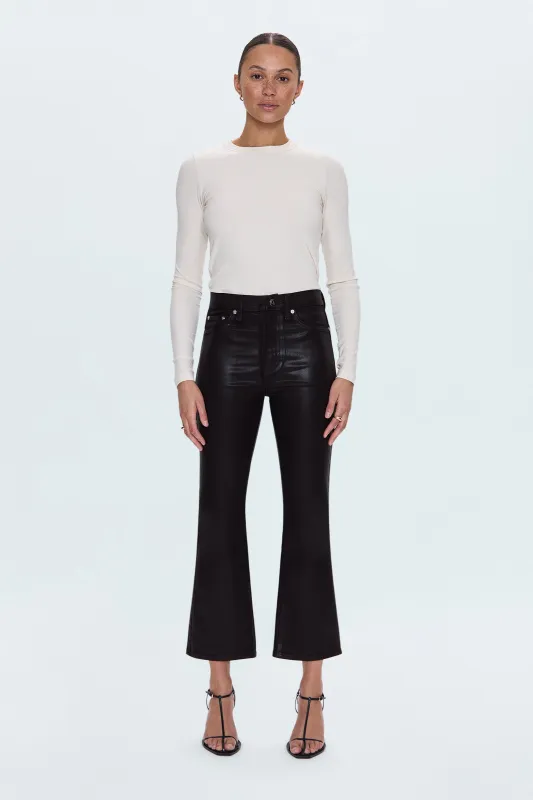 Lennon High Rise Crop Boot Pant - Coated Mocha sold by Pistola