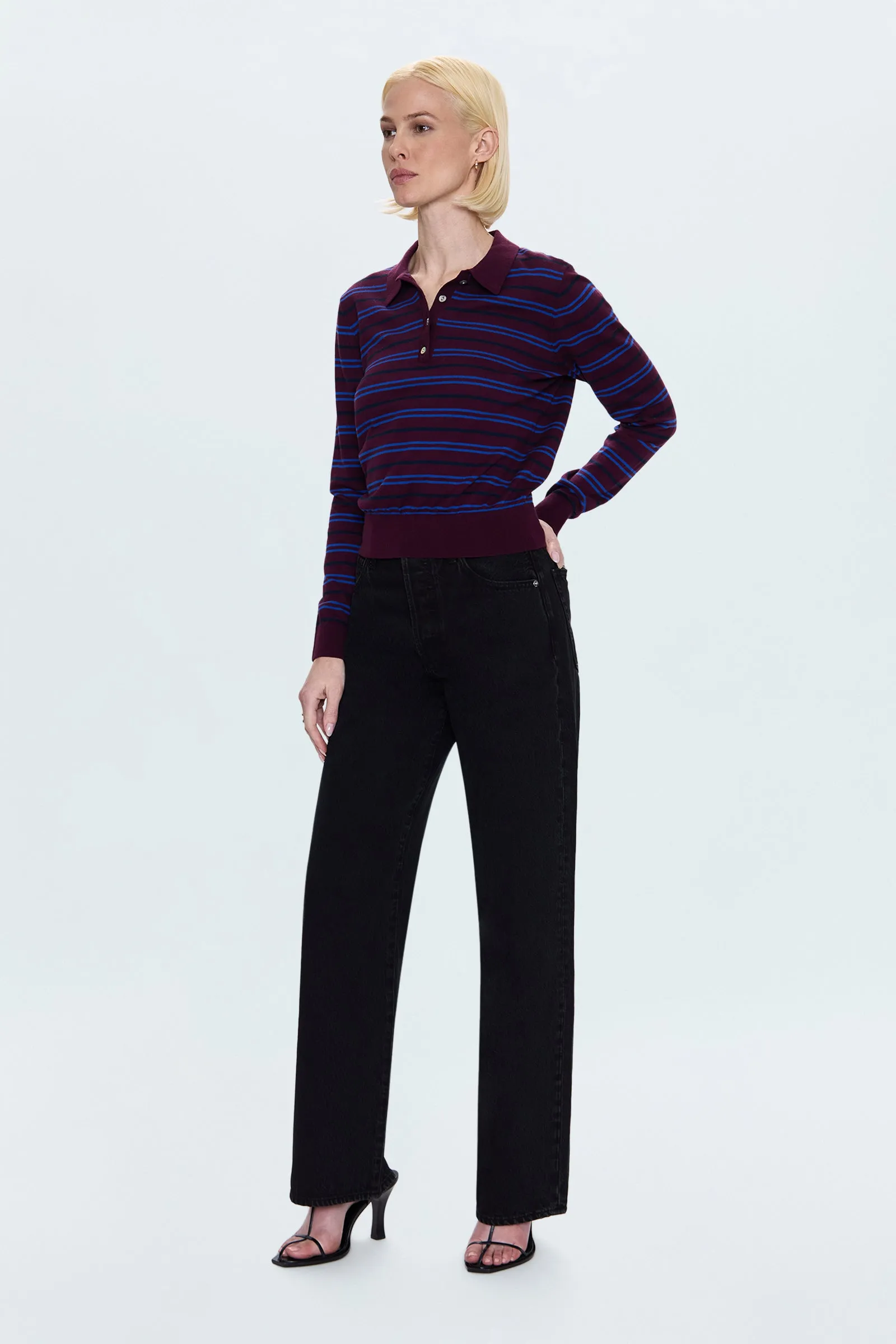 Tate High Rise Bowed Wide Leg Jean - Midnight Hour sold by Pistola product image thumbnail 3