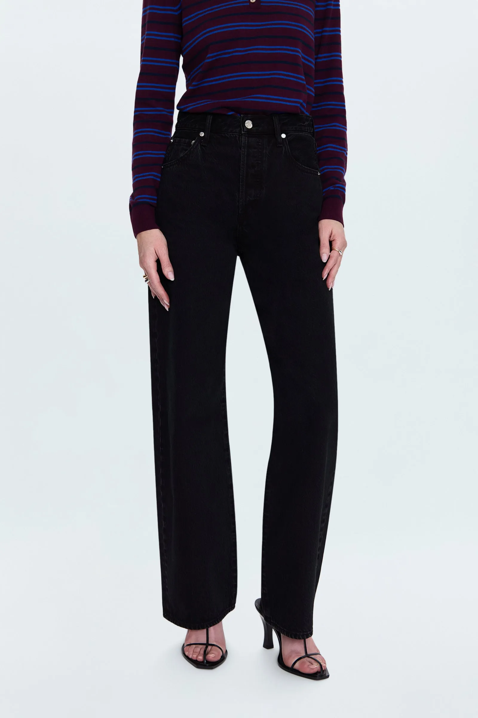 Tate High Rise Bowed Wide Leg Jean - Midnight Hour sold by Pistola product image thumbnail 2