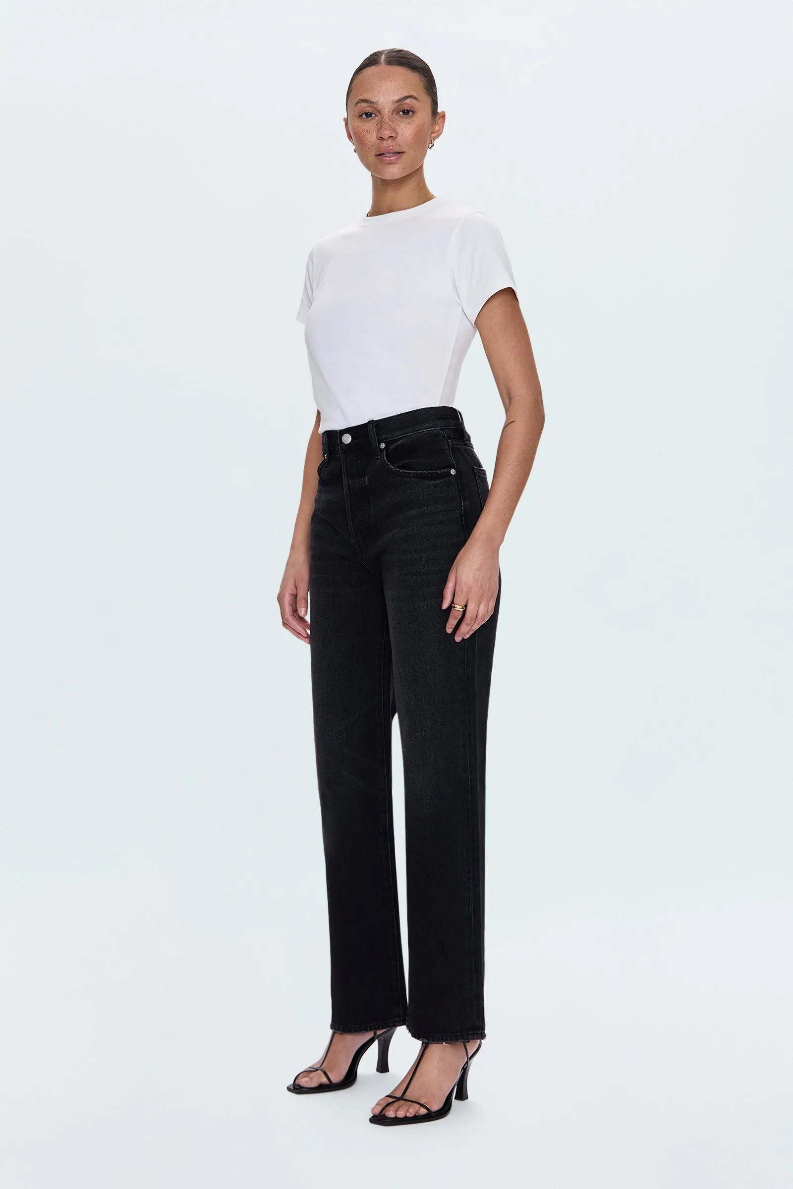 PETITE Cassie Super High Rise Straight Jean - Stormy sold by Pistola product image thumbnail 3