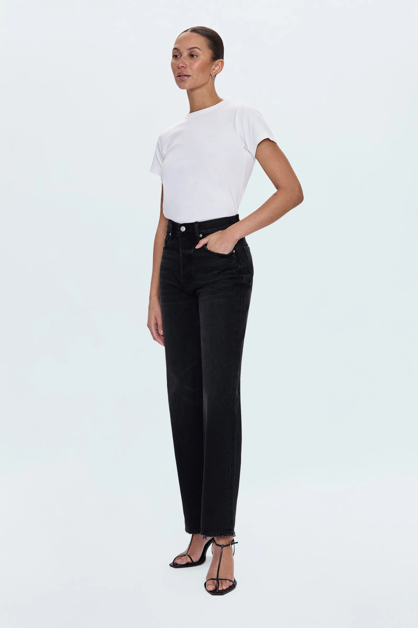 PETITE Cassie Super High Rise Straight Jean - Stormy sold by Pistola product image thumbnail 4