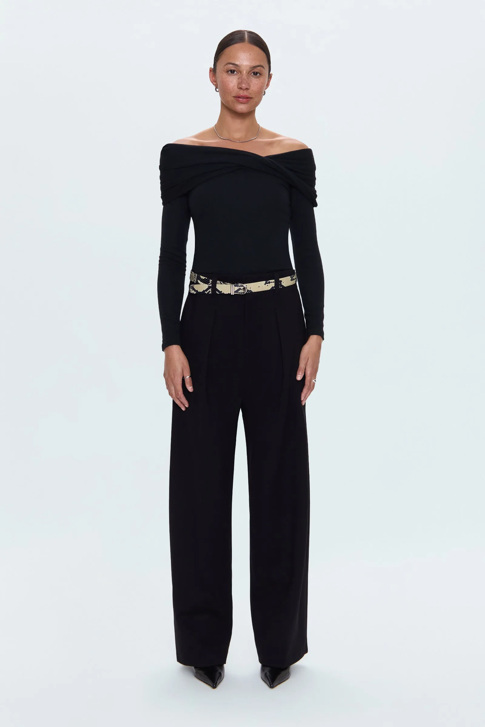Eden Pleated Barrel Trouser - Night Out sold by Pistola