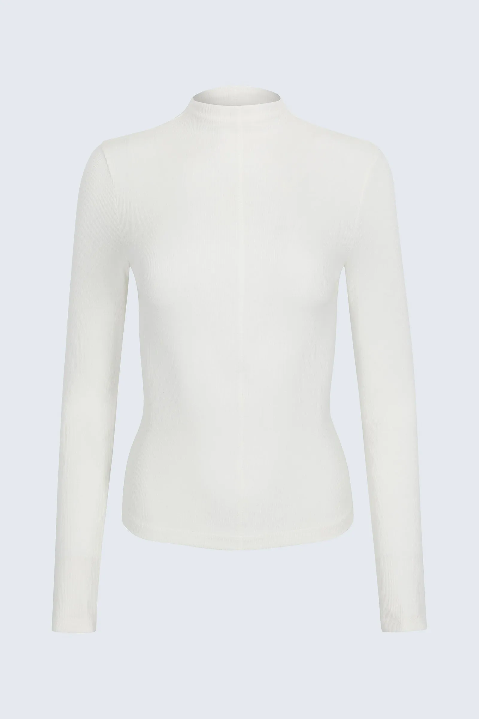 Dara Long Sleeve Funnel Neck Top - Ecru sold by Pistola product image thumbnail 4