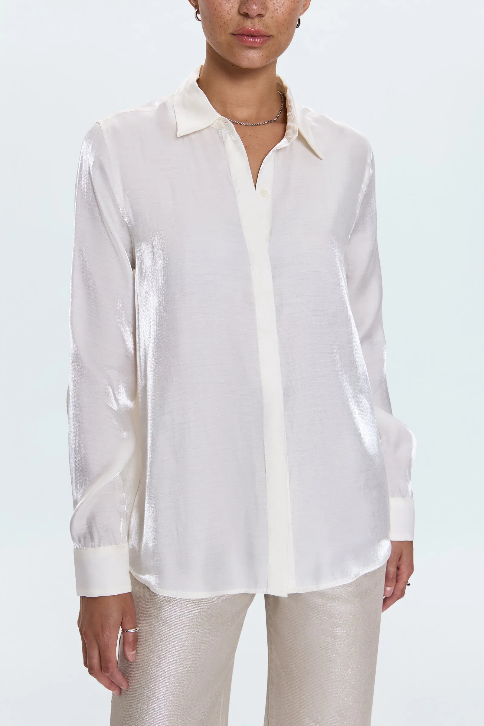 Tilda Long Sleeve Button Up - Ecru sold by Pistola product image thumbnail 5