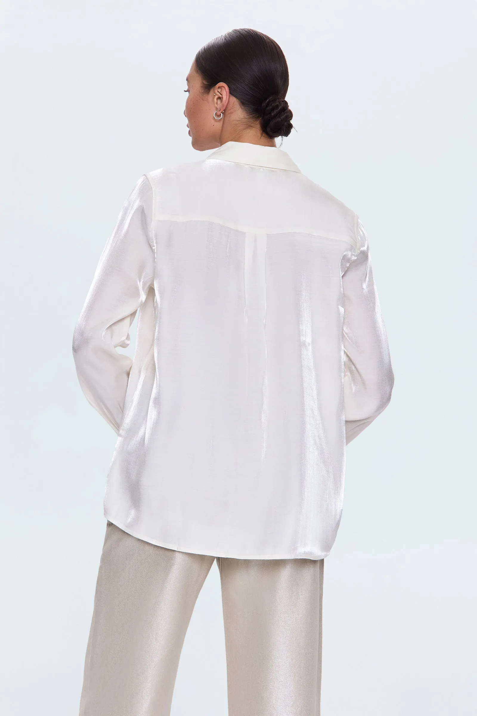 Tilda Long Sleeve Button Up - Ecru sold by Pistola product image thumbnail 4