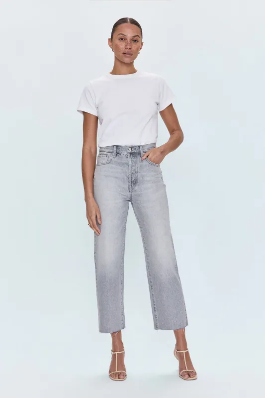 Cassie Crop Super High Rise Straight Jean - Enigma sold by Pistola