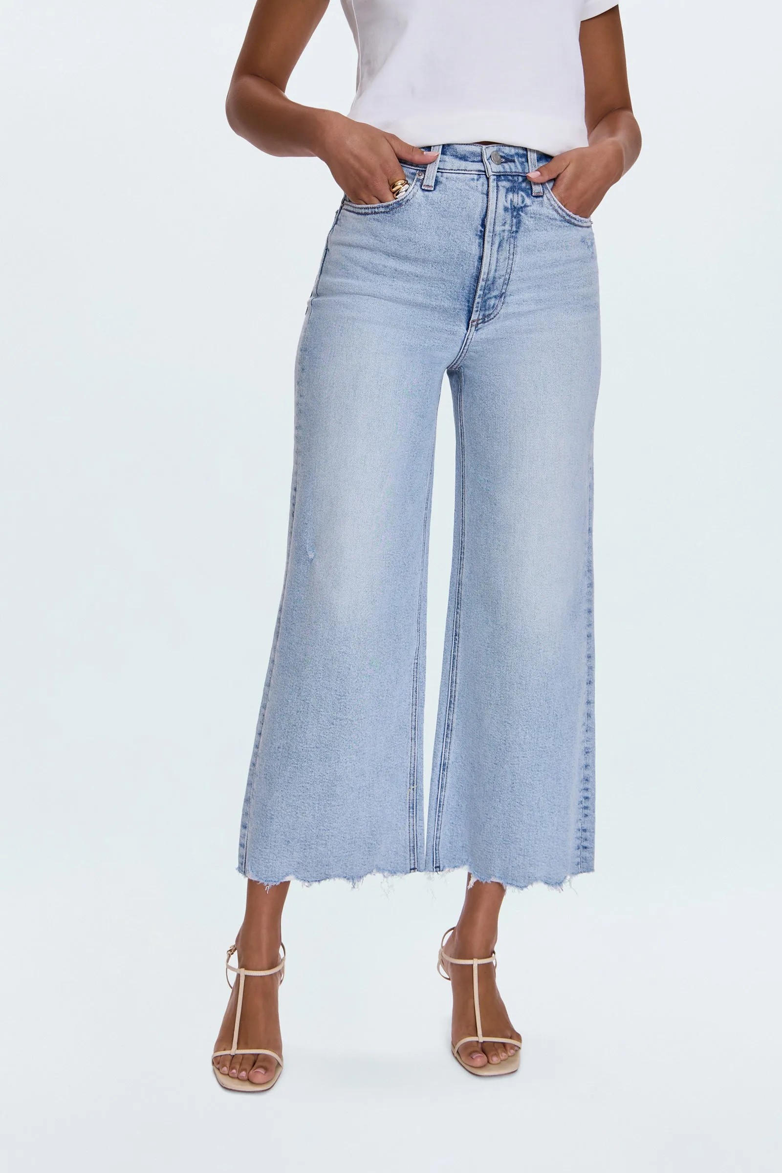 PETITE Lana High Rise Ultra Wide Leg Jean - Sun-Kissed Vintage sold by Pistola product image thumbnail 5