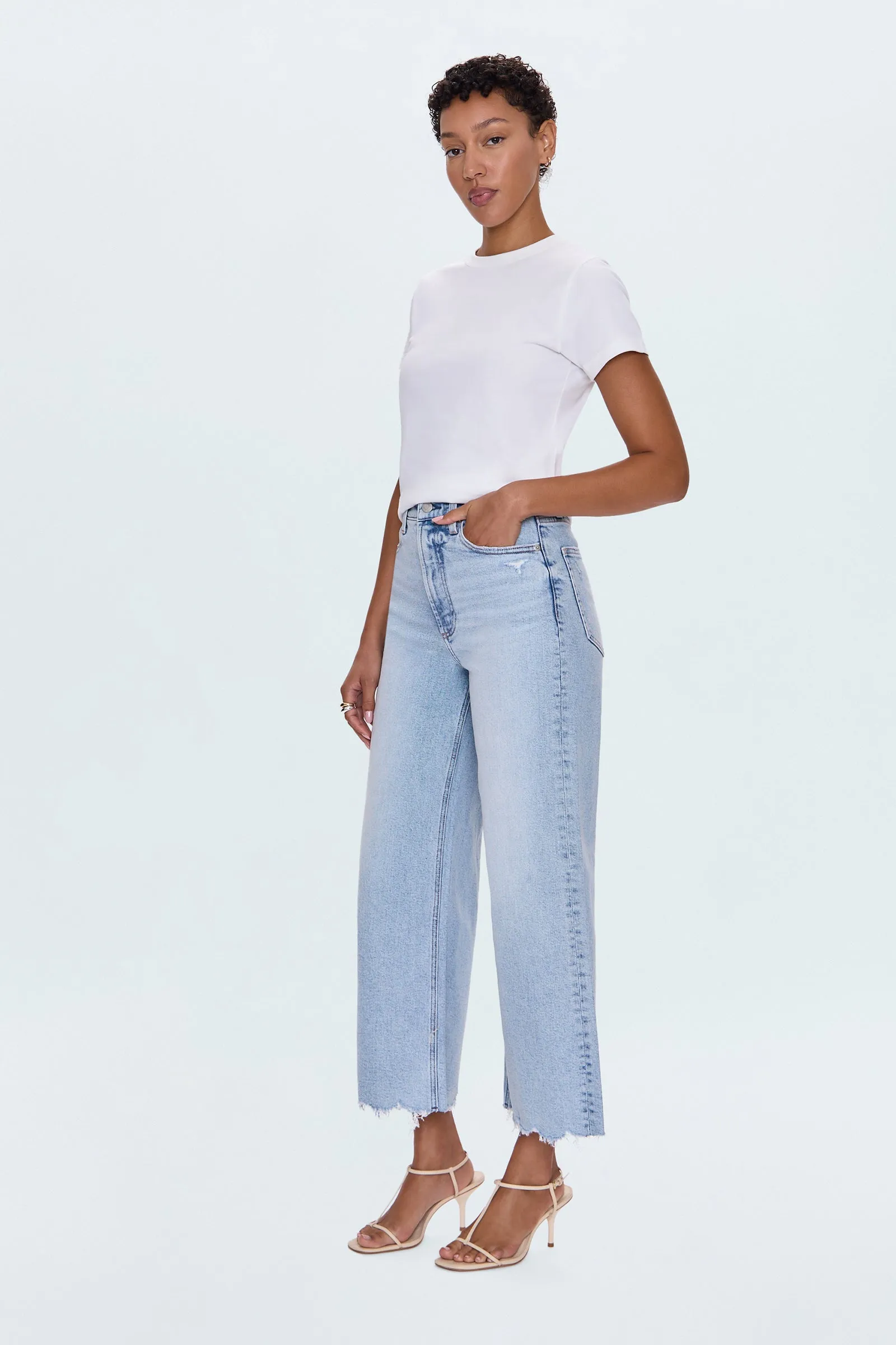 PETITE Lana High Rise Ultra Wide Leg Jean - Sun-Kissed Vintage sold by Pistola product image thumbnail 3