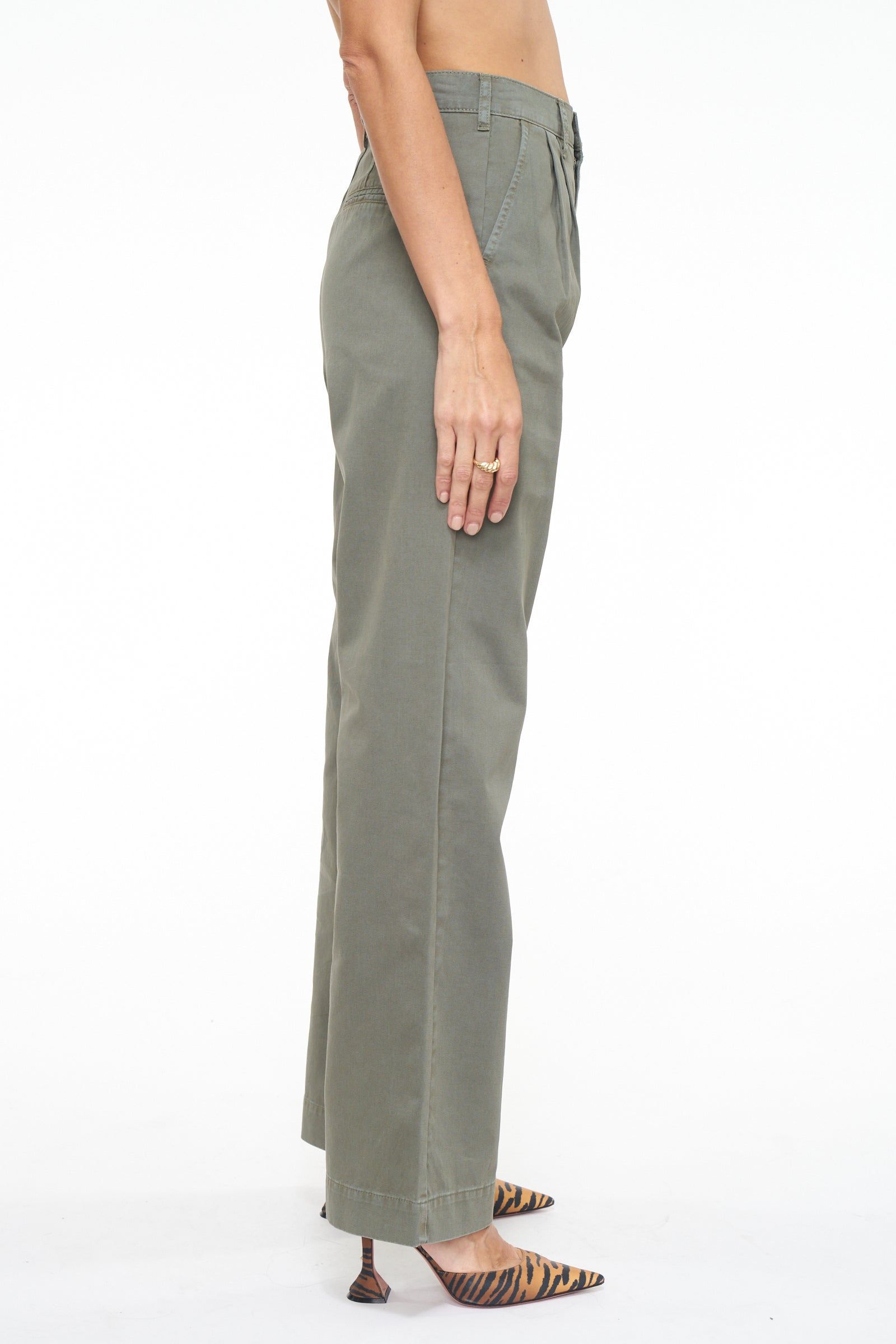 Ellery High Rise Wide Leg Trouser - Garden Green sold by pistola product image thumbnail 3