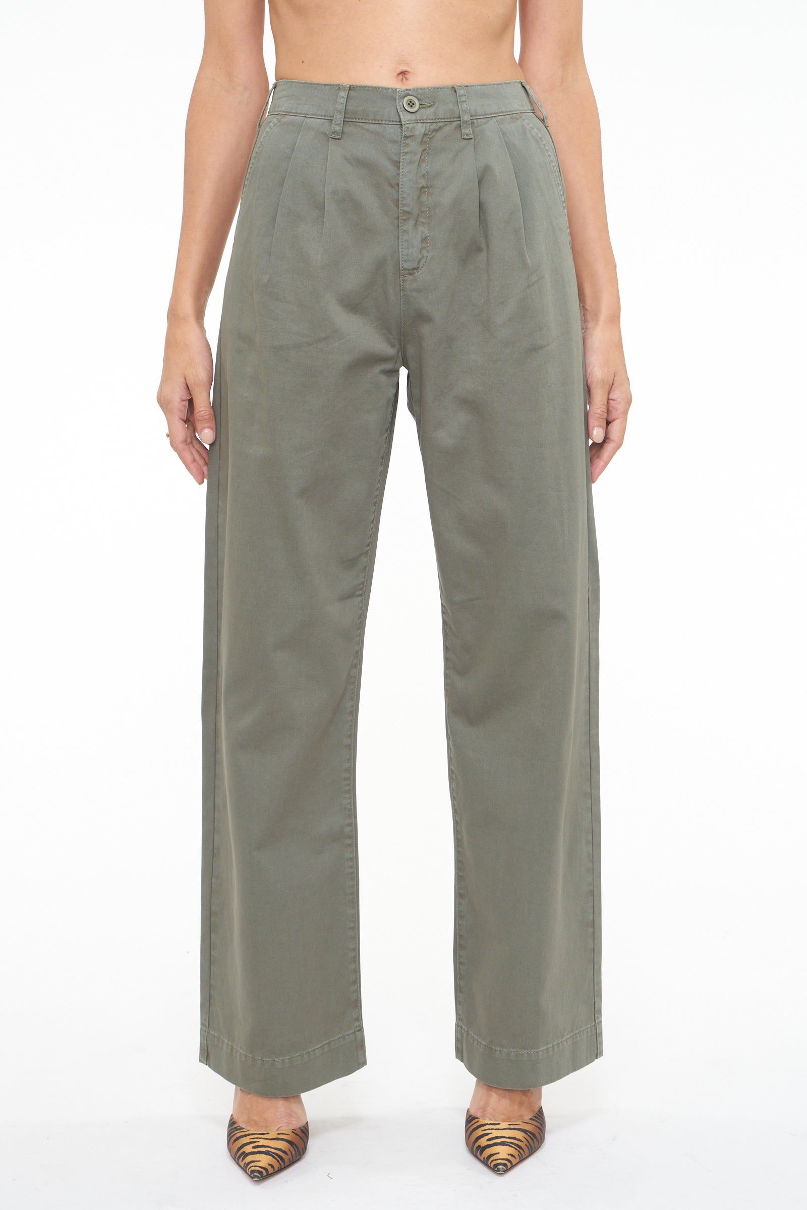 Ellery High Rise Wide Leg Trouser - Garden Green sold by pistola product image thumbnail 2