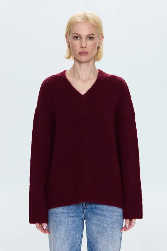 Talia Sweater - Claret sold by Pistola