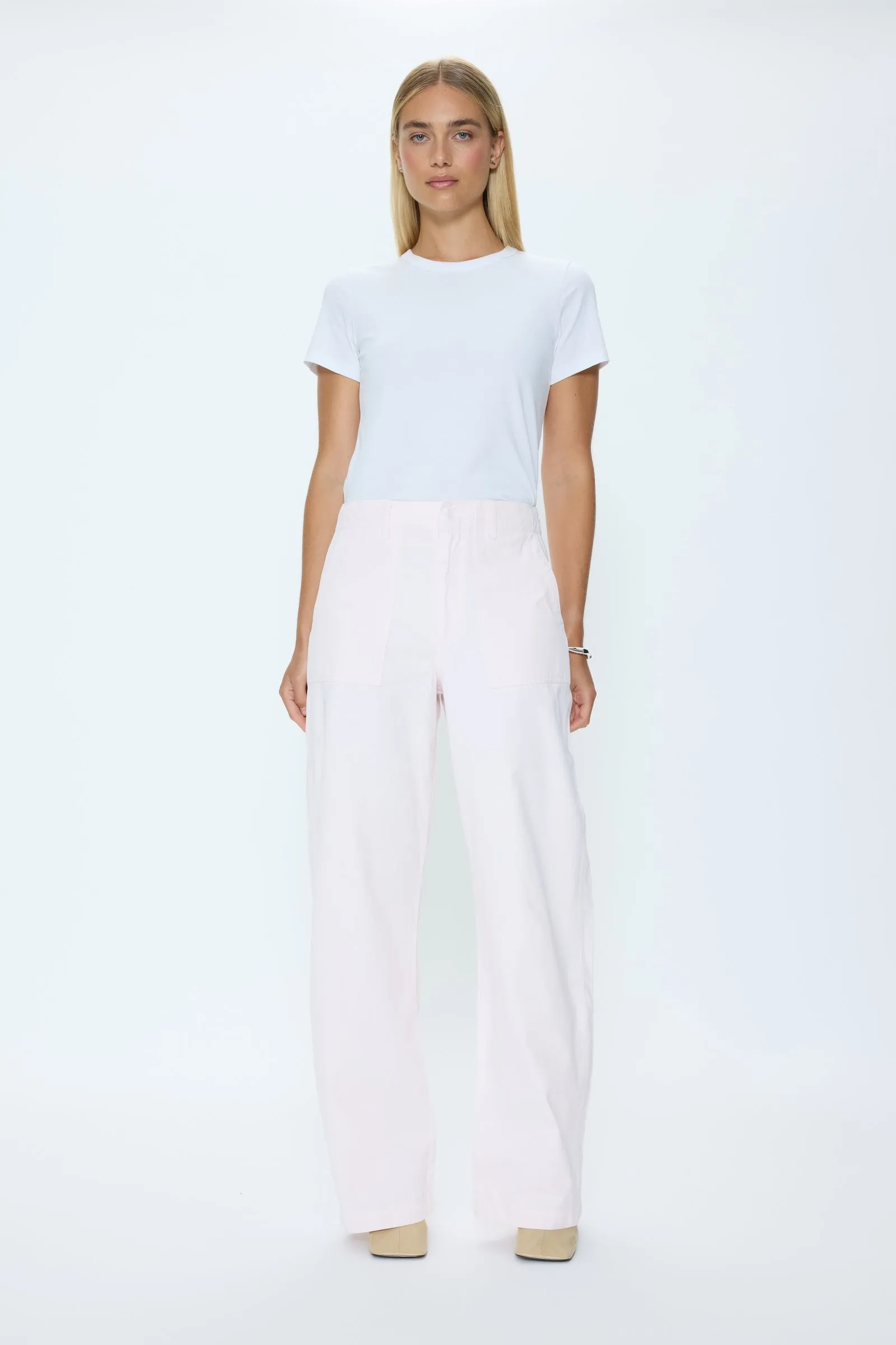Wren Relaxed Straight Utility Pant - Ice Pink sold by Pistola
