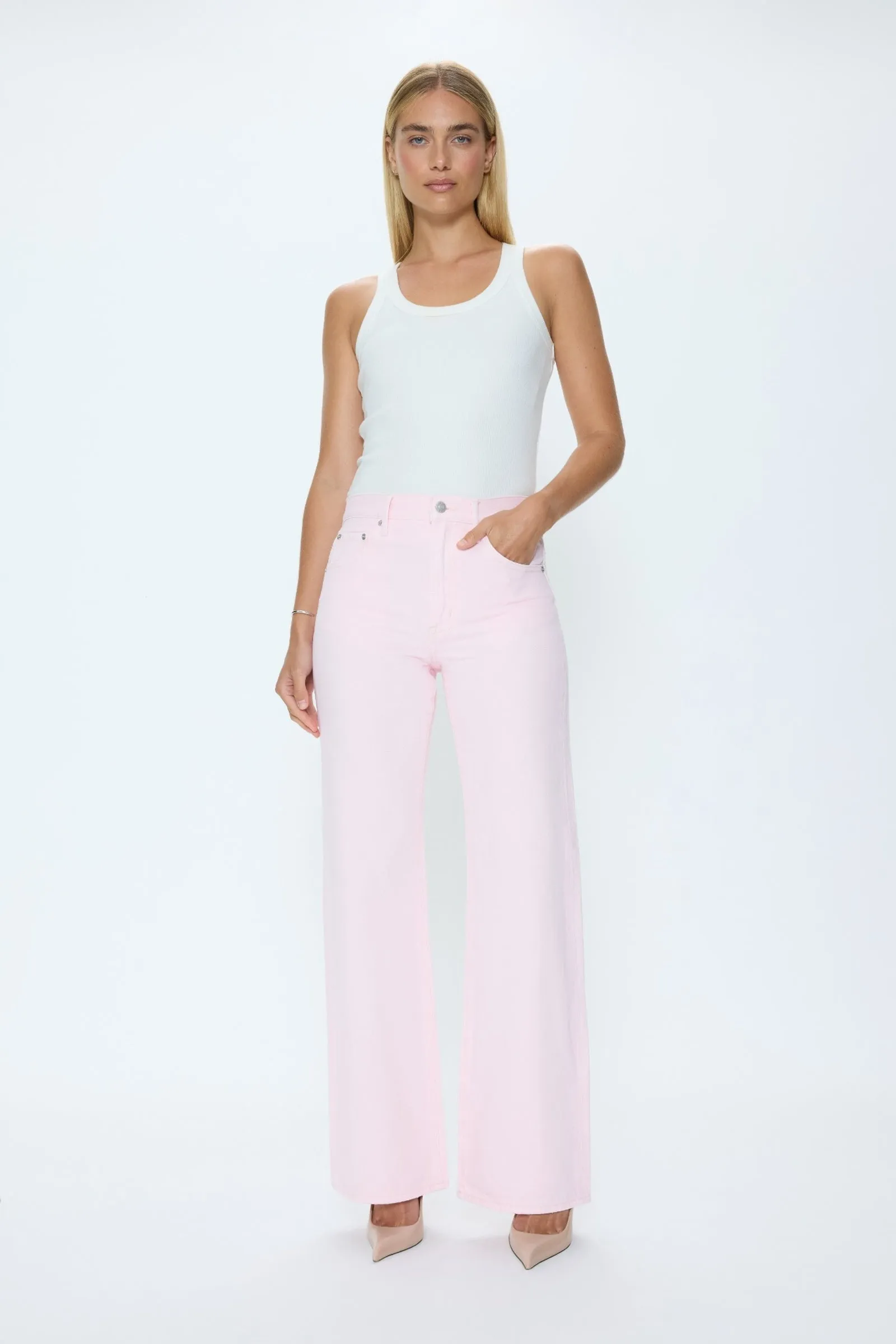 Larsen Relaxed Flare Jean - Blush sold by Pistola