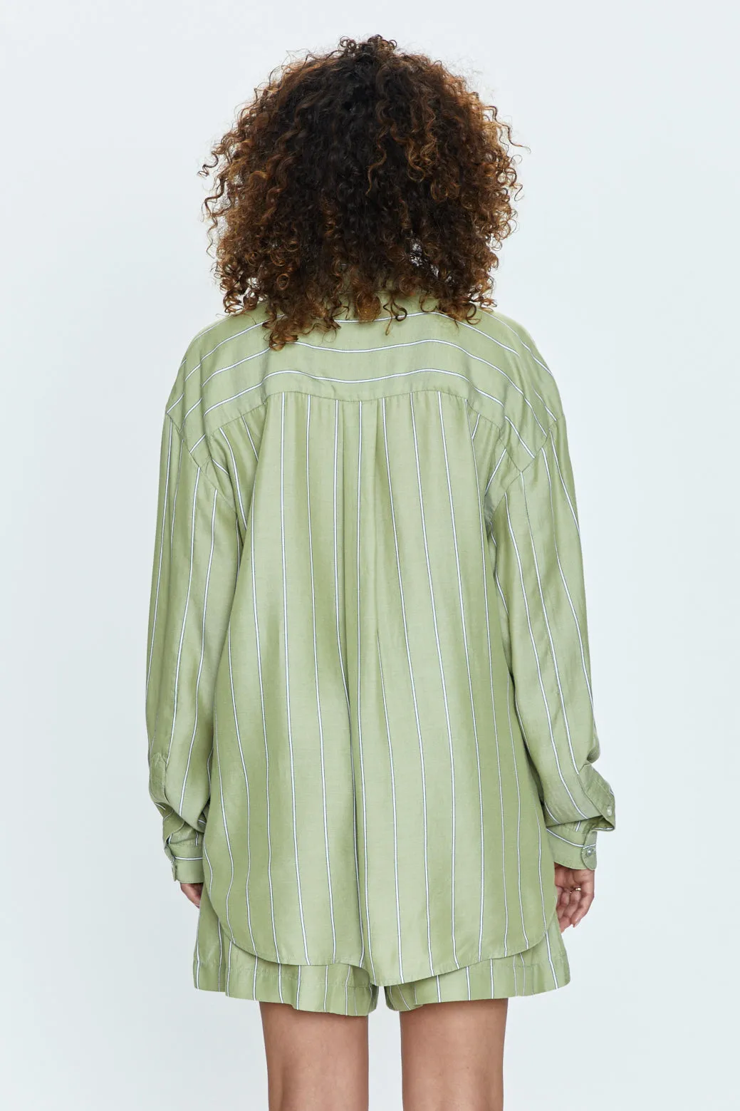 Irene Shirt - Sage Stripe sold by pistola product image thumbnail 4