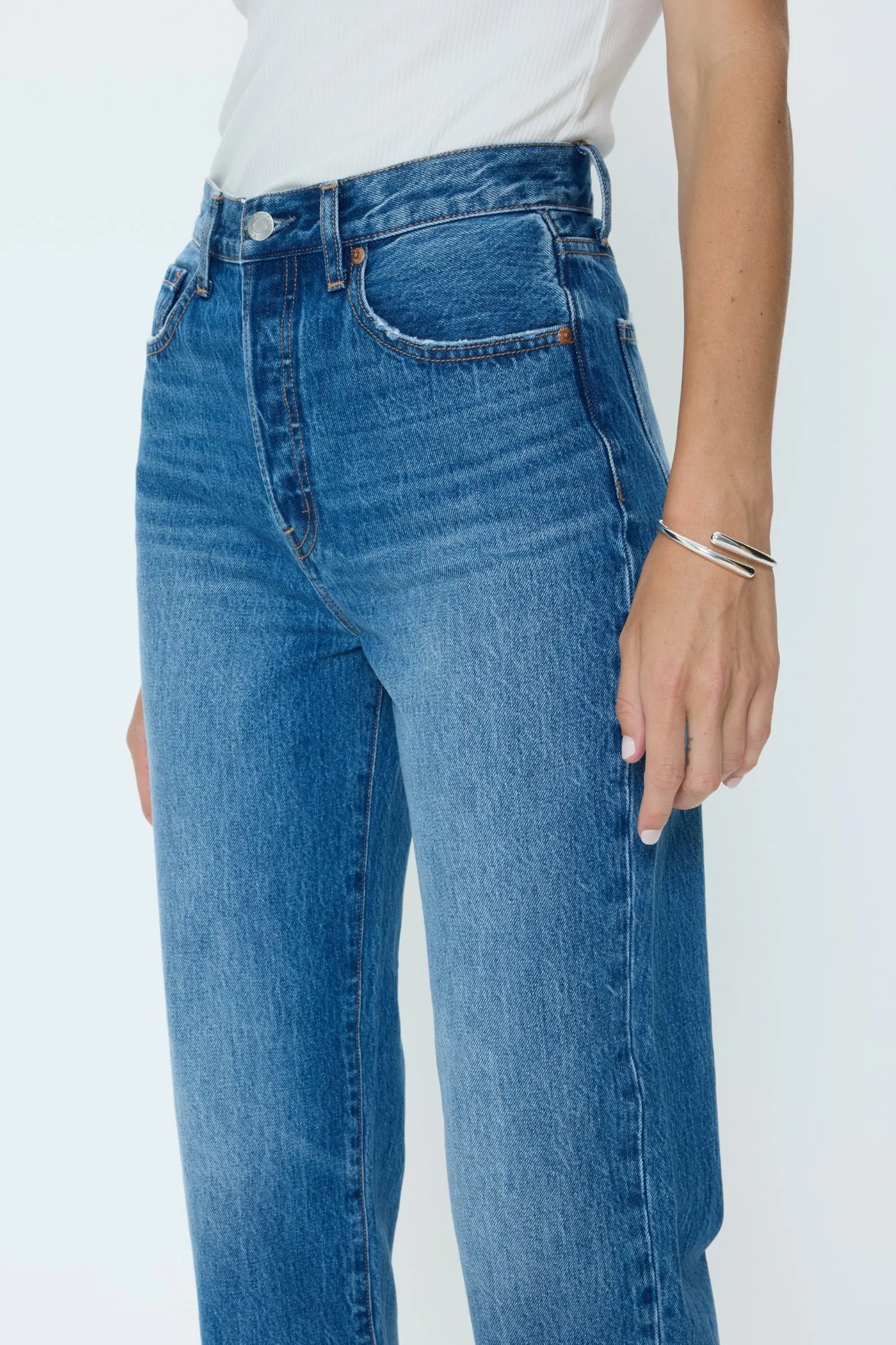 Cassie Super High Rise Straight Jean - Capri sold by Pistola product image thumbnail 5