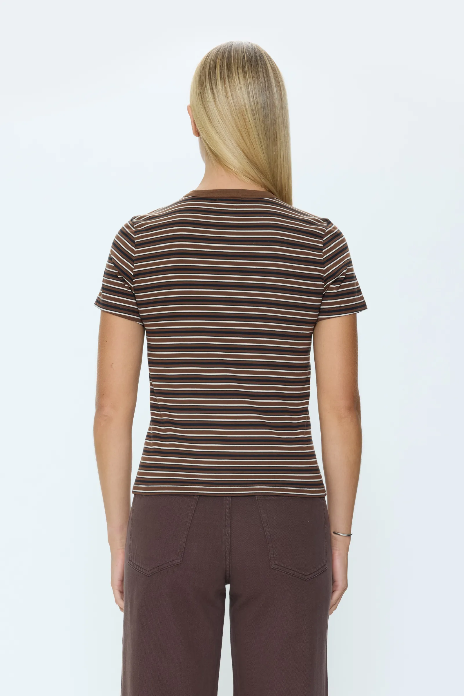 Alba Shrunken Tee - Bruna Black Stripe sold by Pistola product image thumbnail 3