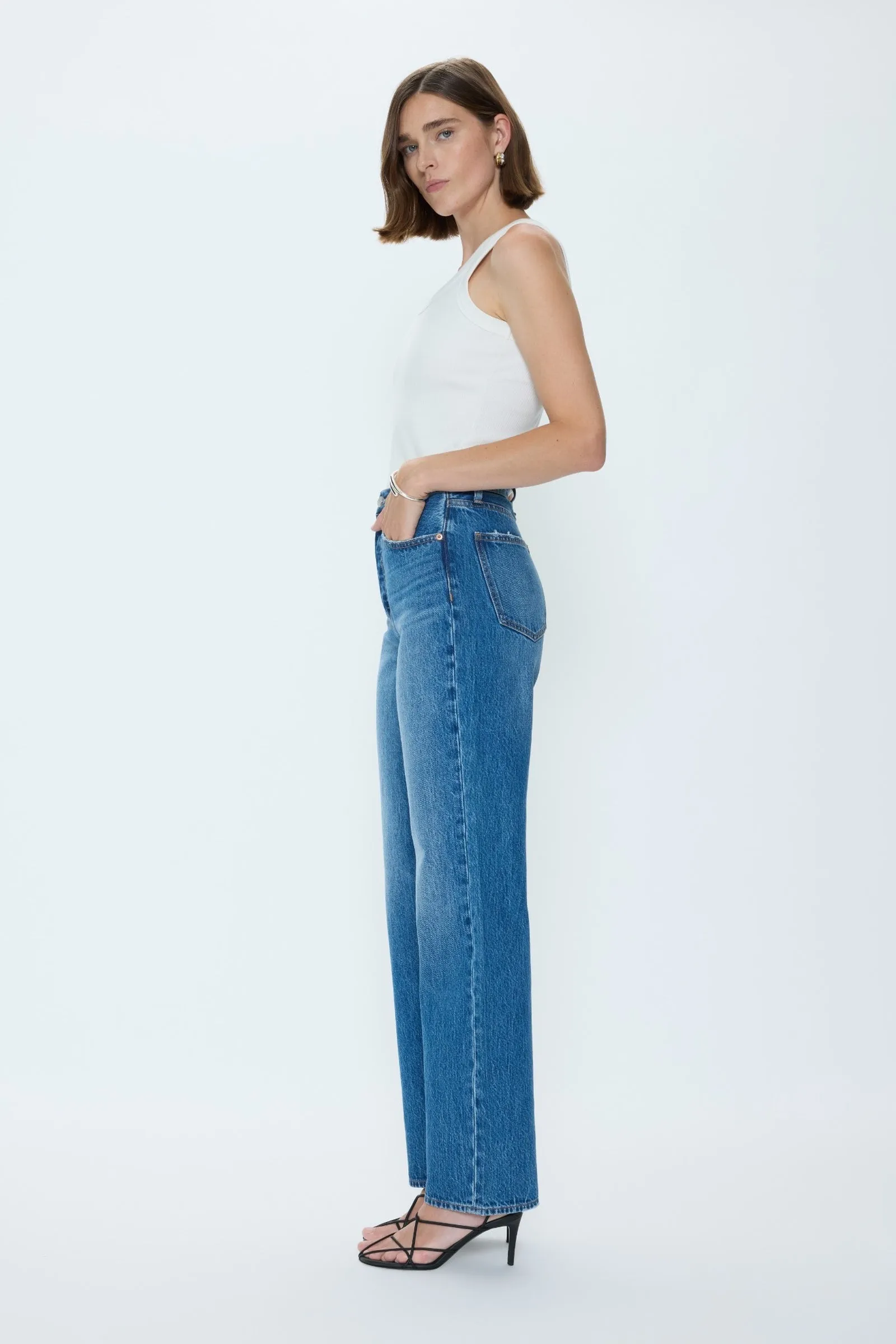 Cassie Super High Rise Straight Jean - Capri sold by Pistola product image thumbnail 2