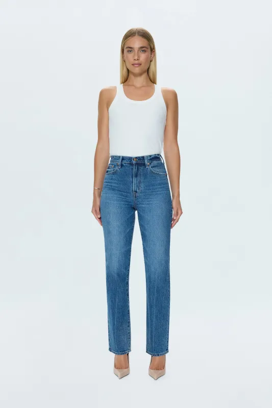 Cassie Super High Rise Straight Jean - Palladium sold by Pistola