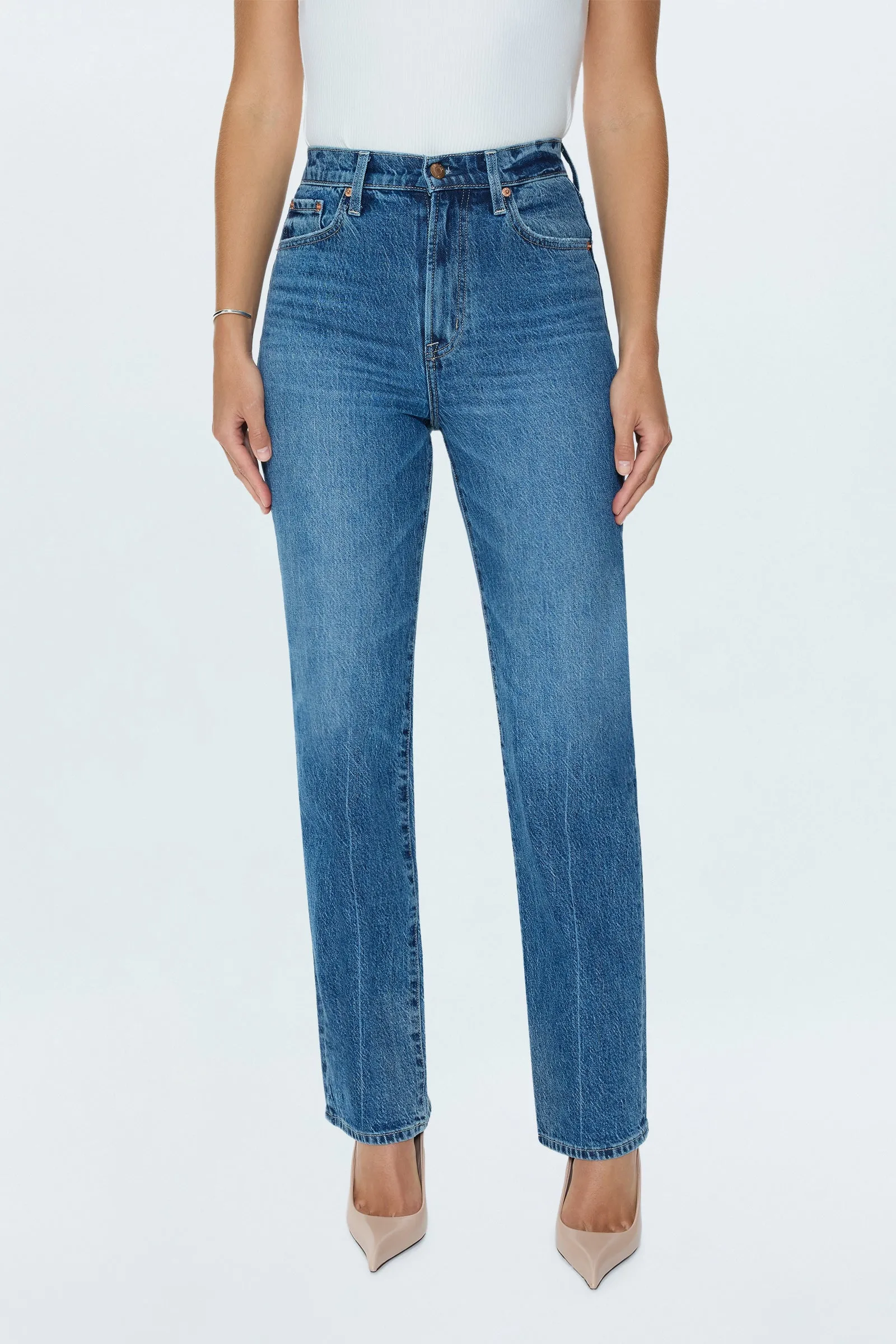 Cassie Super High Rise Straight Jean - Palladium sold by Pistola product image thumbnail 2