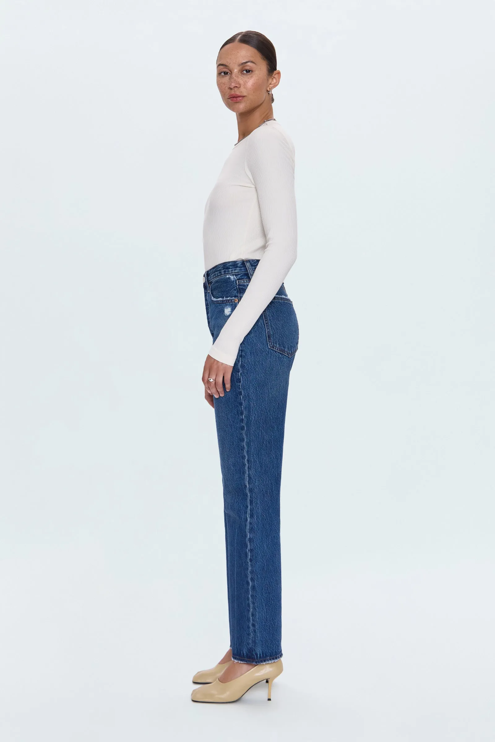 Cassie Super High Rise Straight Jean - Cameo Vintage sold by Pistola product image thumbnail 4