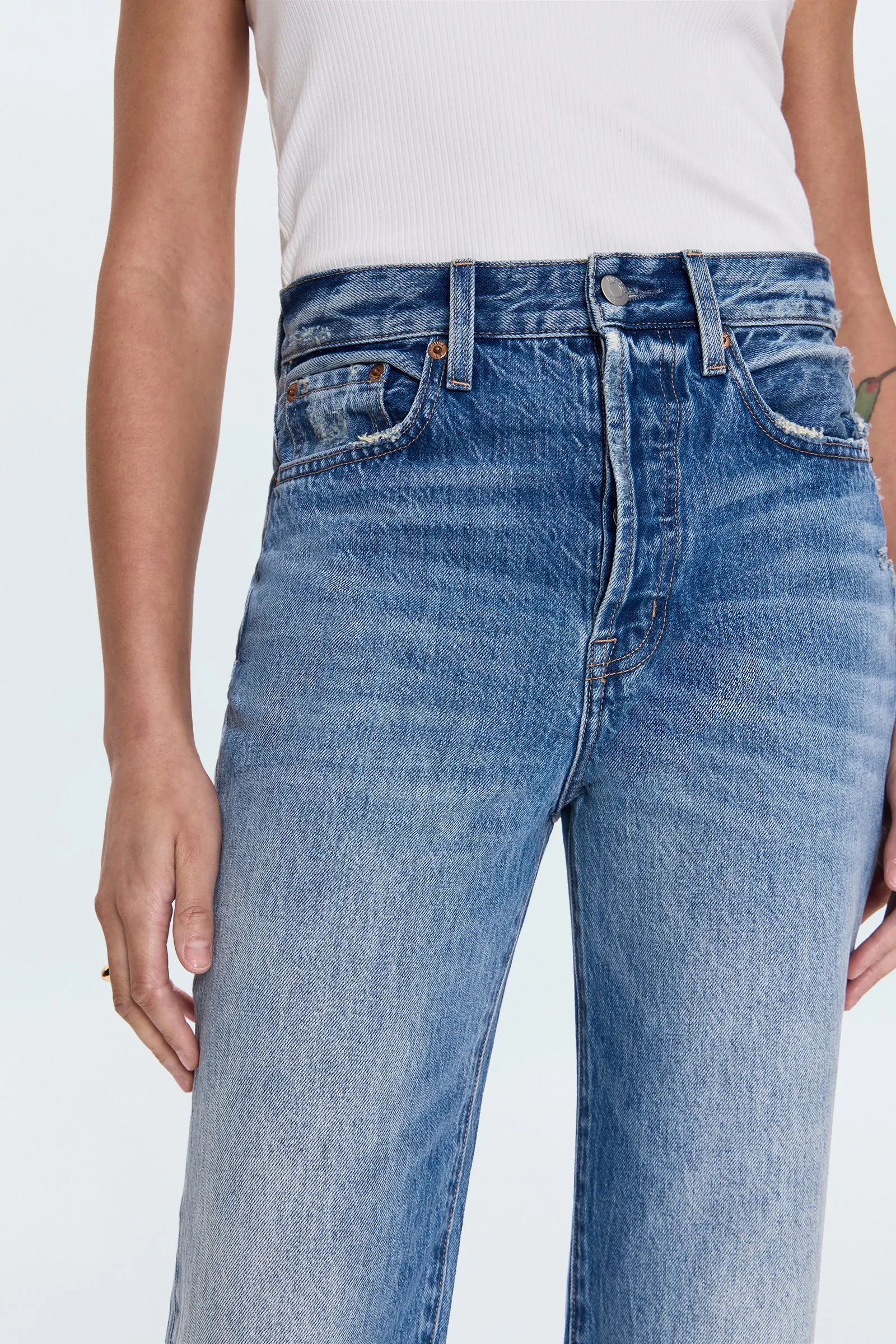 Cassie Super High Rise Straight Jean - Serpentine Vintage sold by Pistola product image thumbnail 5