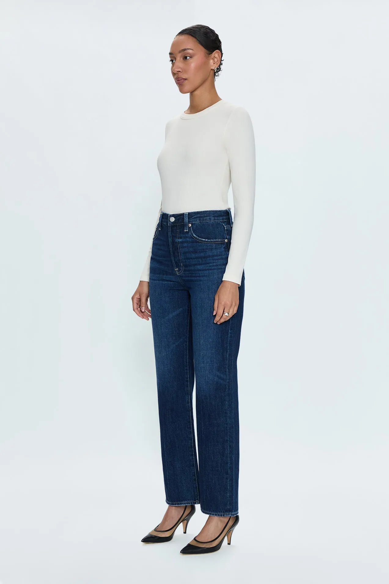 PETITE Cassie Super High Rise Straight Jean - Cultivate sold by Pistola product image thumbnail 5