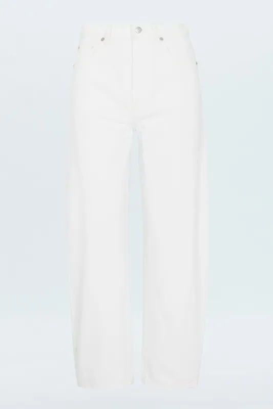 PETITE Wes High Rise Barrel - Vivid White made by Pistola