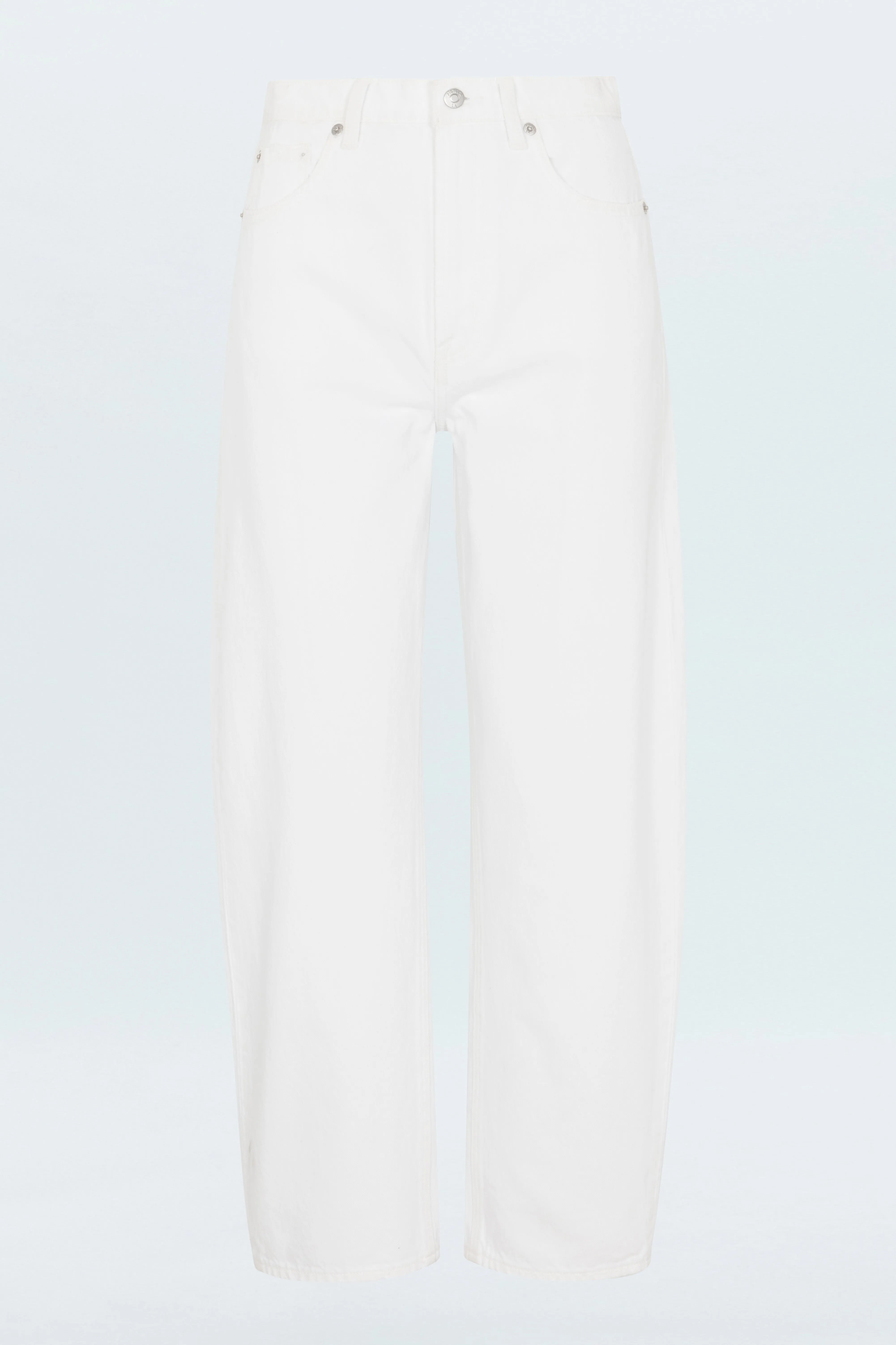 PETITE Wes High Rise Barrel - Vivid White sold by Pistola