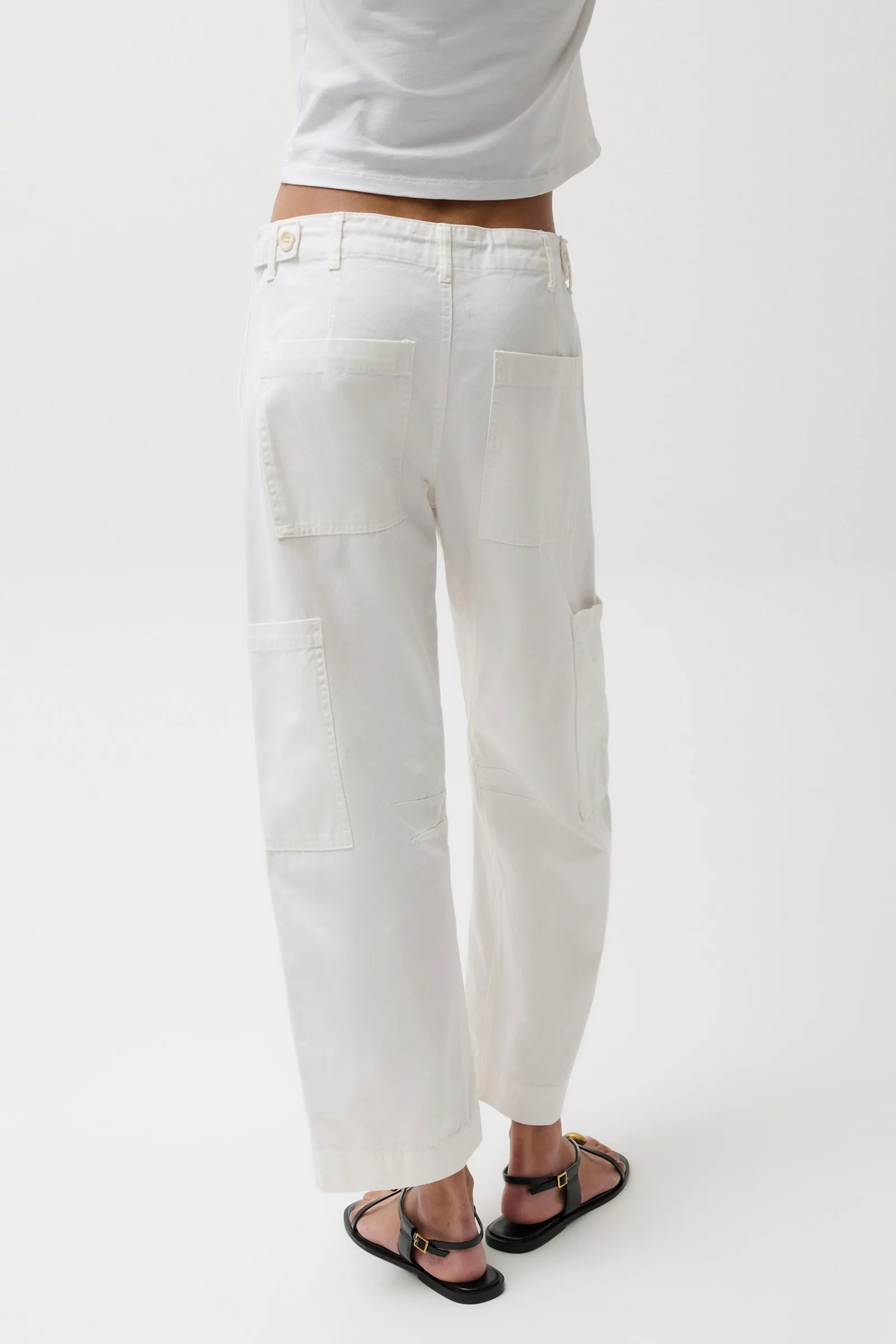 PETITE Sabrina Curved Utility Pants - White sold by Pistola product image thumbnail 5