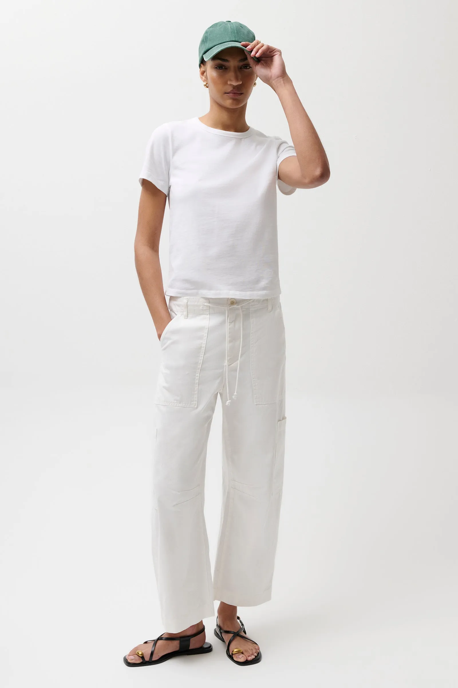 PETITE Sabrina Curved Utility Pants - White sold by Pistola product image thumbnail 2