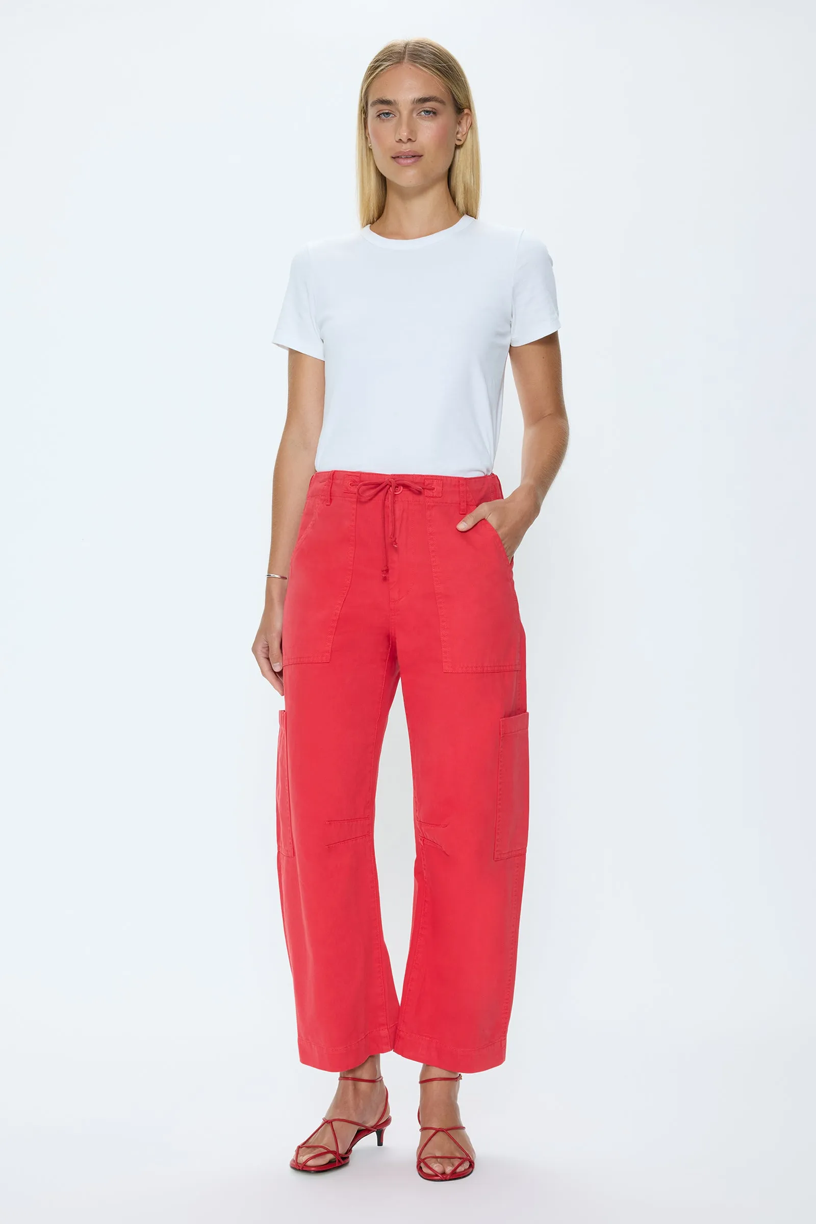 Sabrina Curved Utility Pant - Maraschino sold by Pistola
