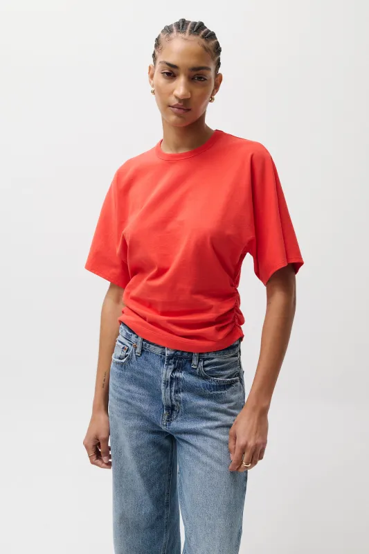 Veronica Sleeve Fitted Tee - Syrah made by Pistola