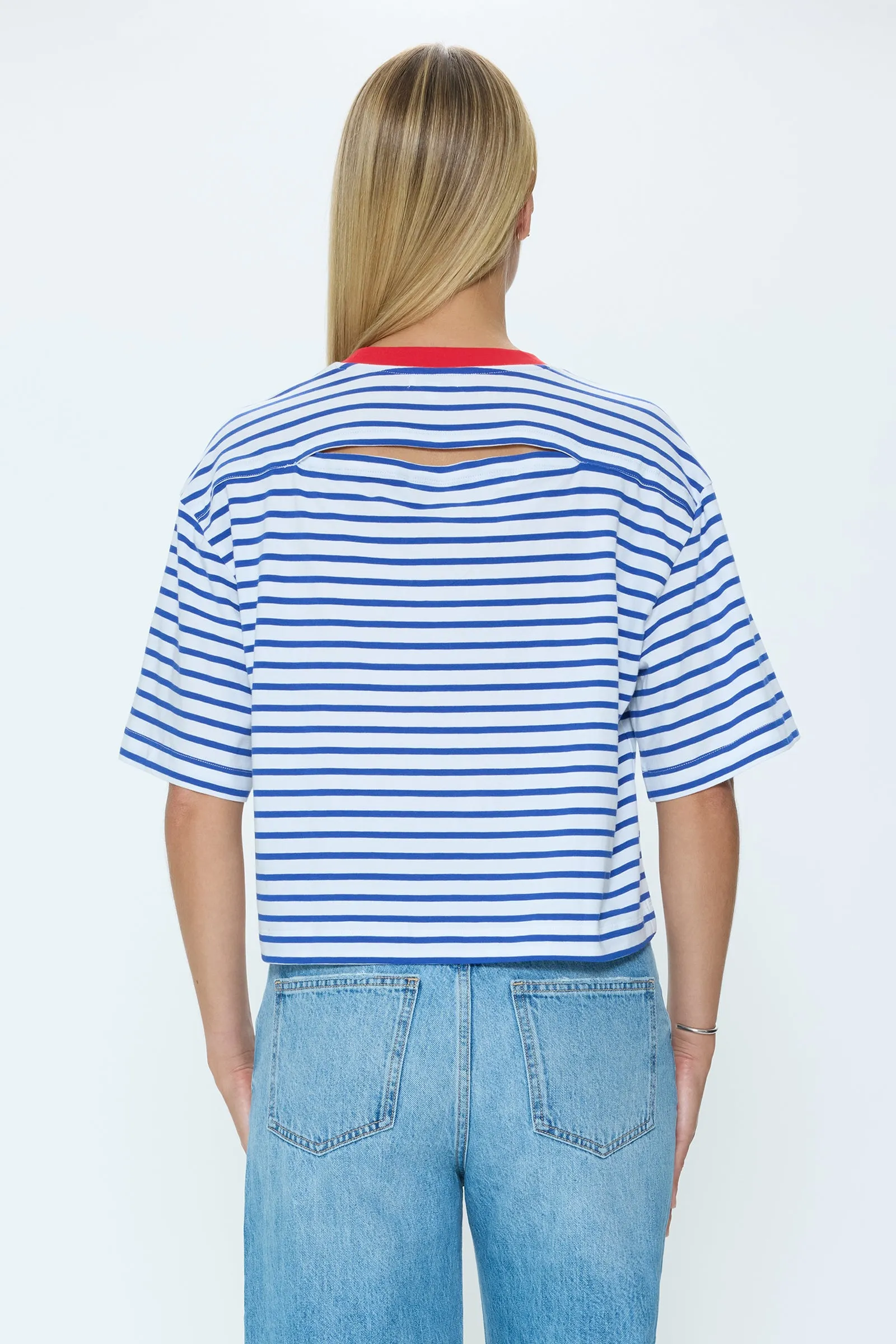 Mae Cropped Tee - Maritime Red sold by Pistola product image thumbnail 5
