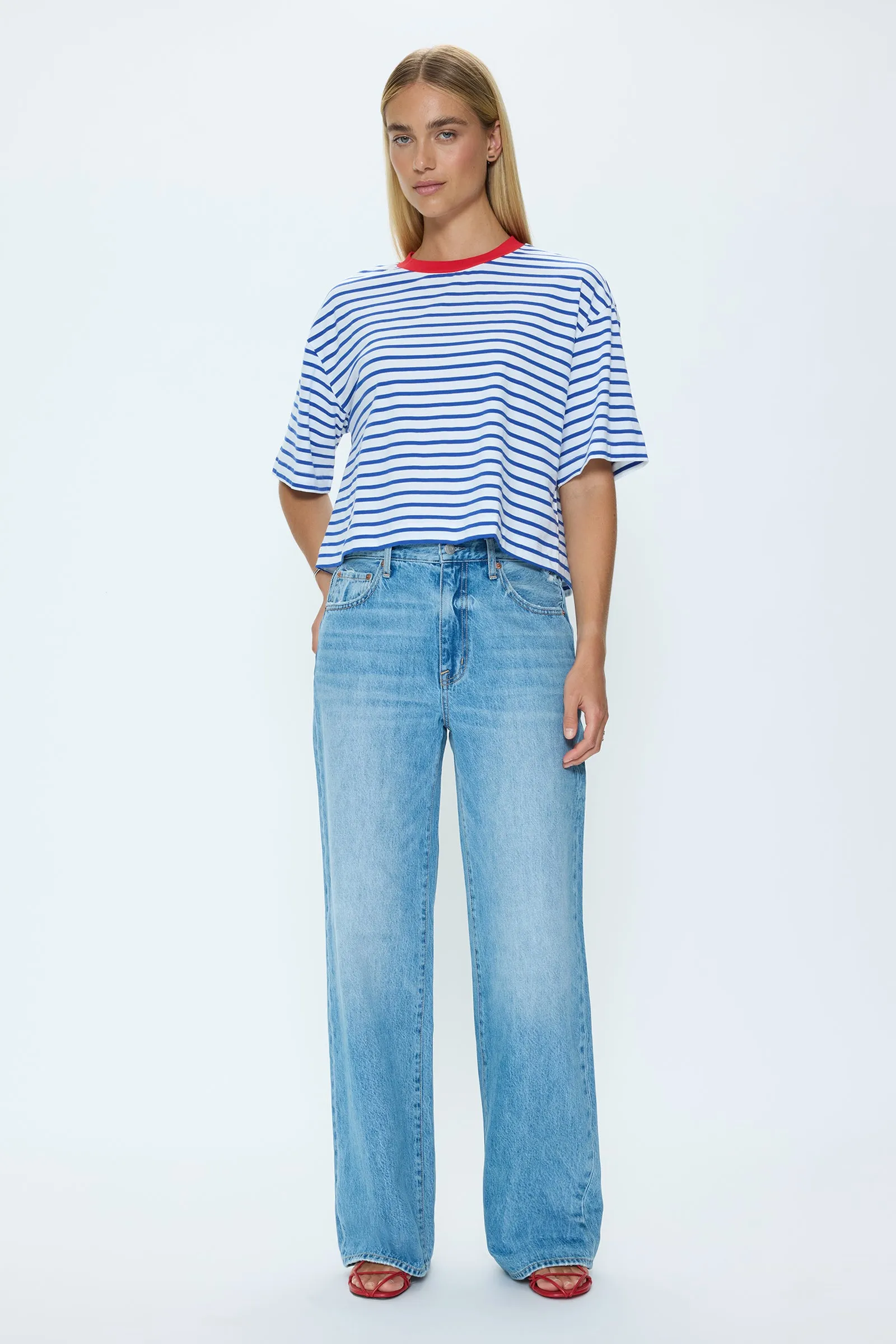 Mae Cropped Tee - Maritime Red sold by Pistola product image thumbnail 3
