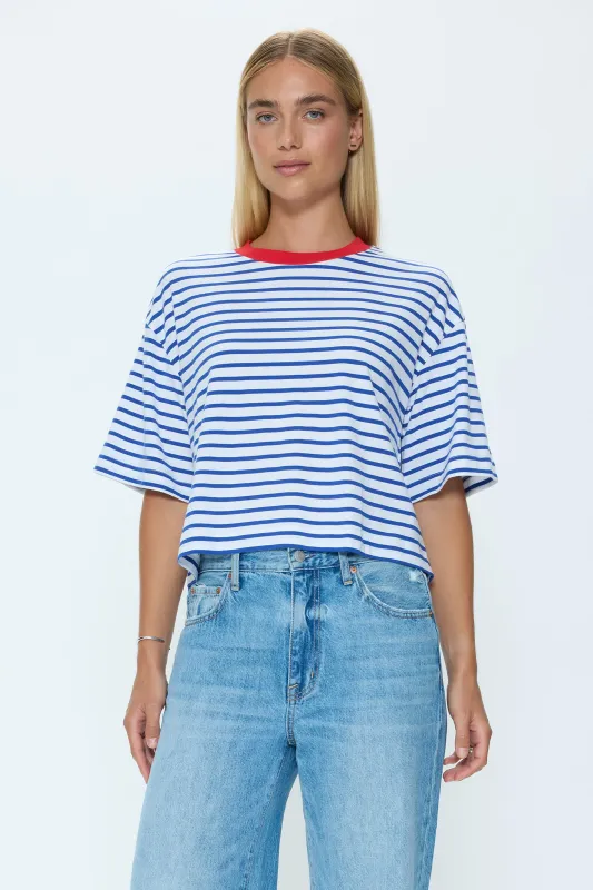 Mae Cropped Tee - Maritime Red made by Pistola
