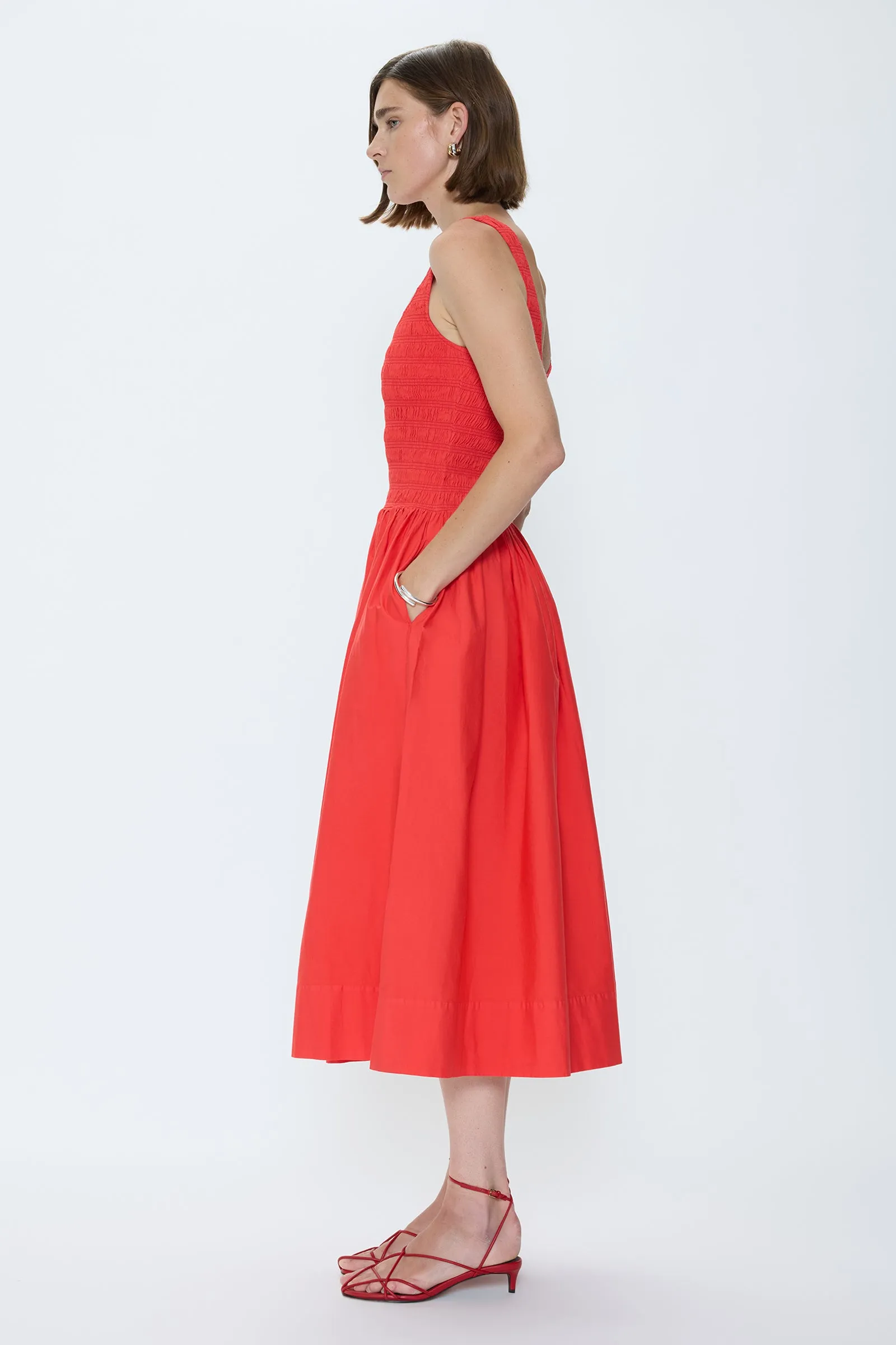 Alessia Smocked Drop Waist Dress - Maraschino sold by Pistola product image thumbnail 3